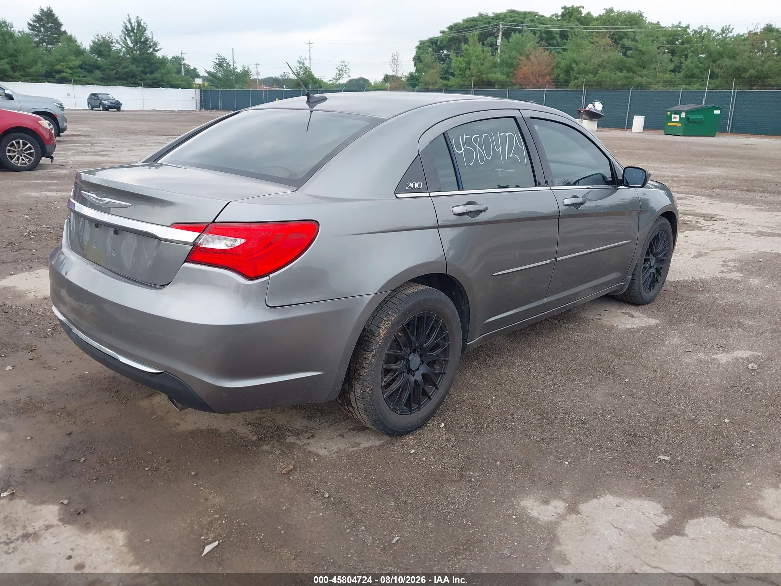 2013 Chrysler 200 Touring Gray vin: 1C3CCBBG2DN703557