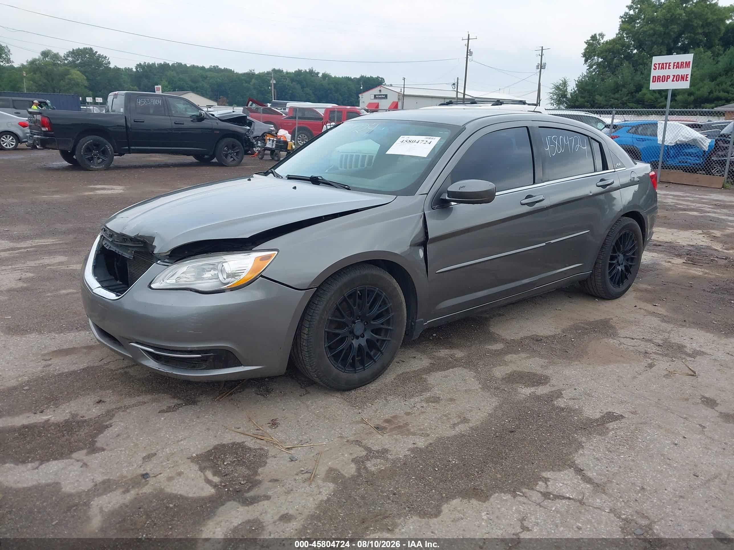 2013 Chrysler 200 Touring Gray vin: 1C3CCBBG2DN703557