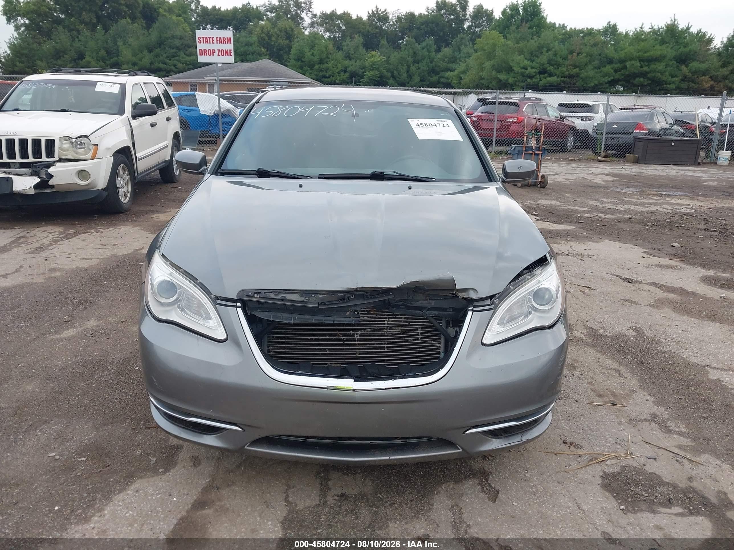 2013 Chrysler 200 Touring Gray vin: 1C3CCBBG2DN703557