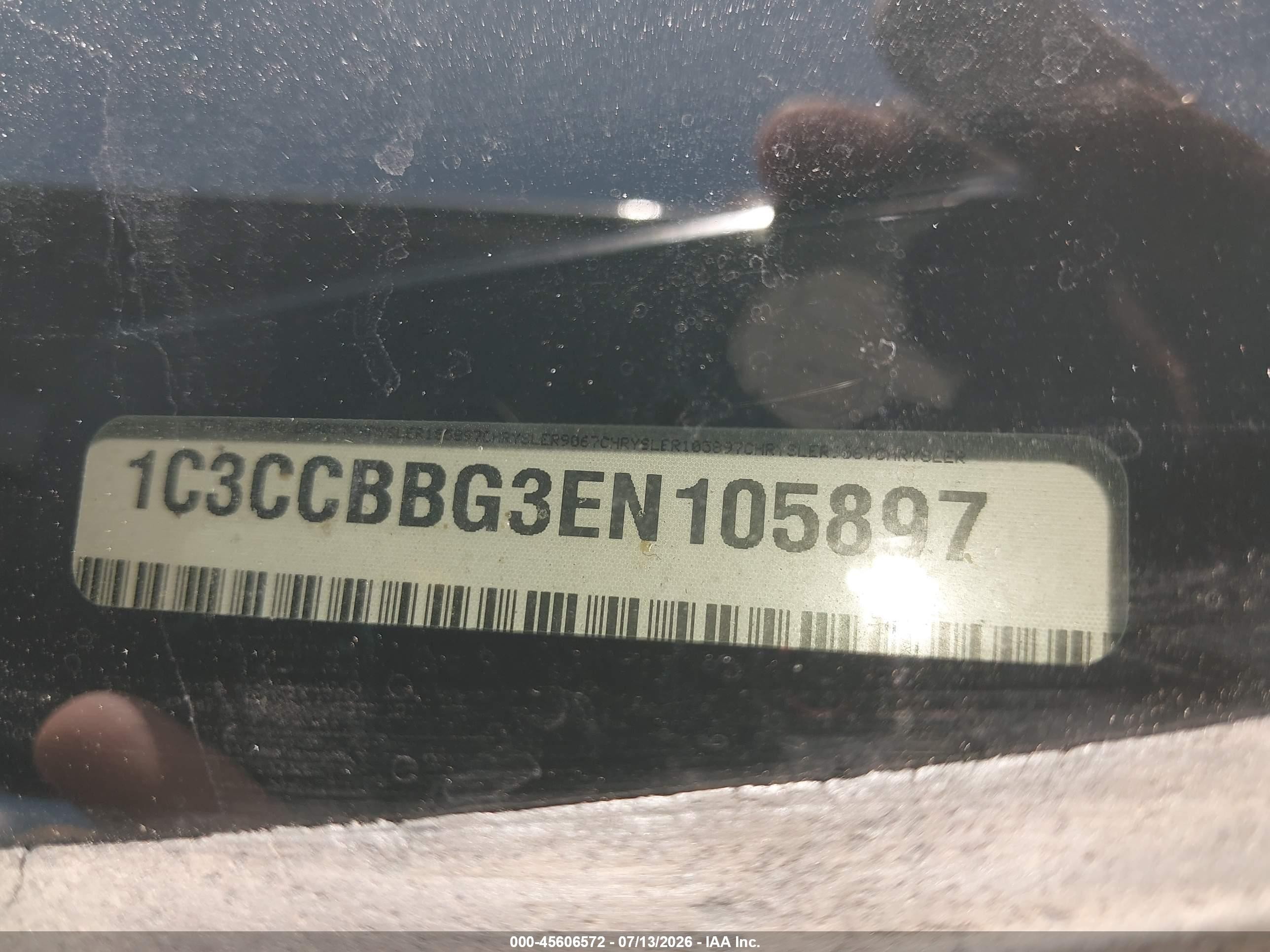 2014 Chrysler 200 Touring Серебряный vin: 1C3CCBBG3EN105897