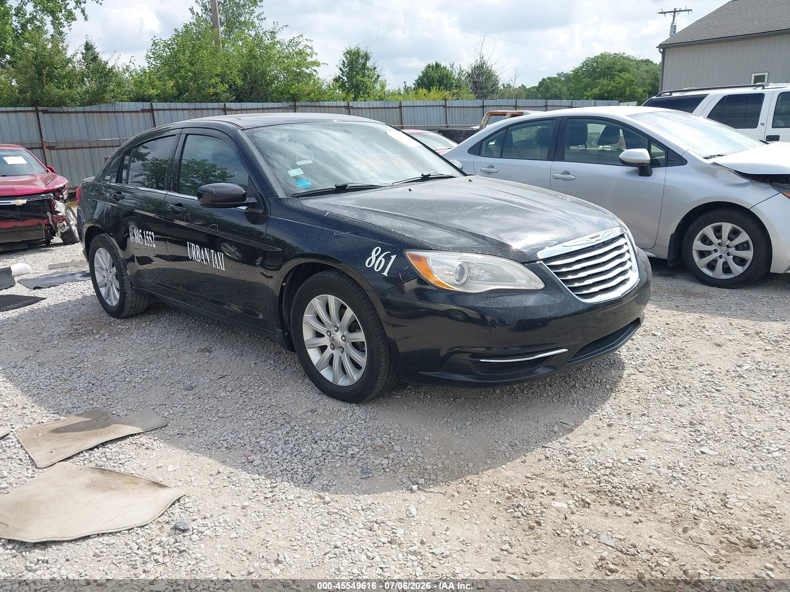 2014 Chrysler 200 Touring Black vin: 1C3CCBBG3EN106158
