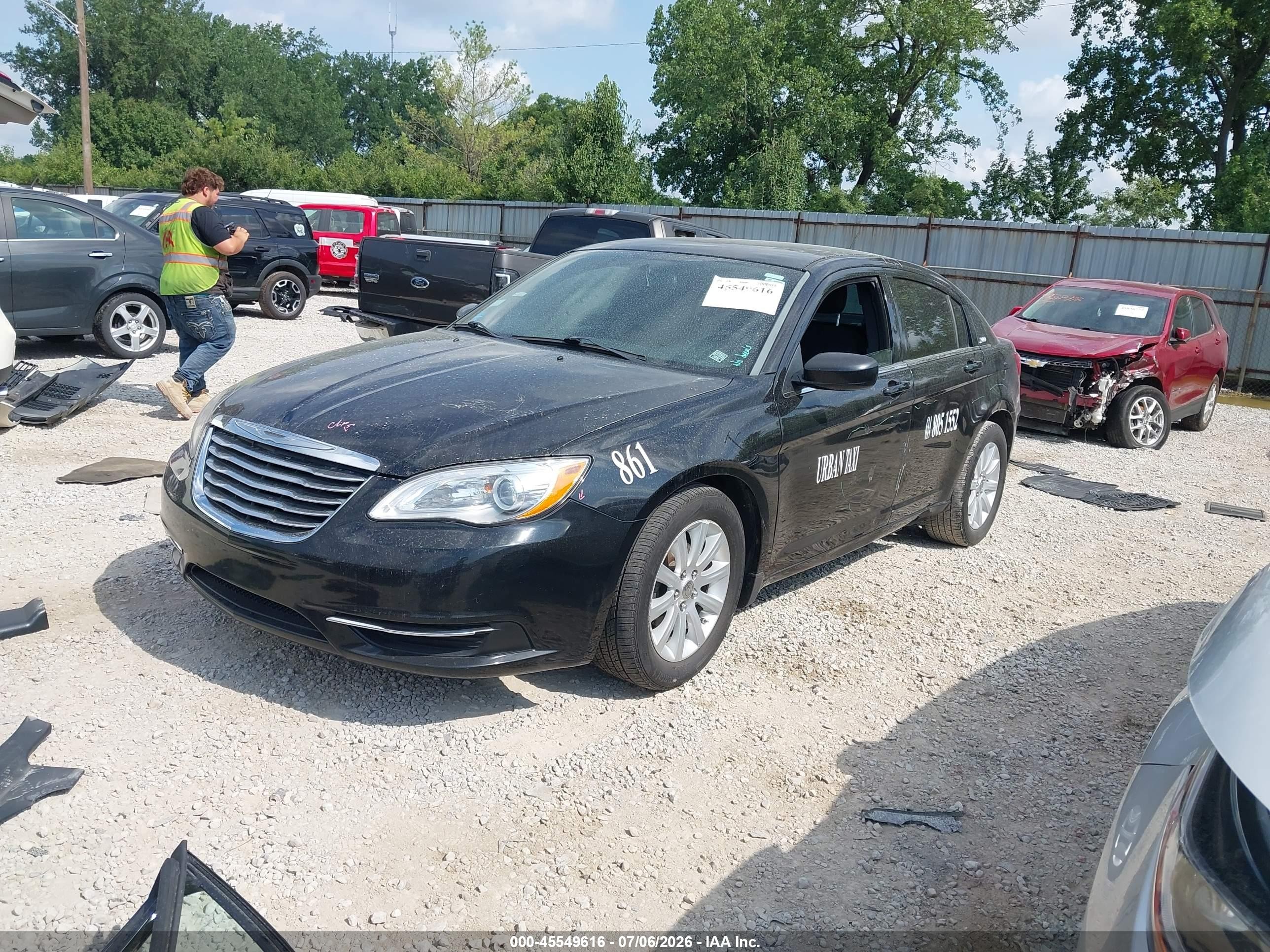 2014 Chrysler 200 Touring Black vin: 1C3CCBBG3EN106158