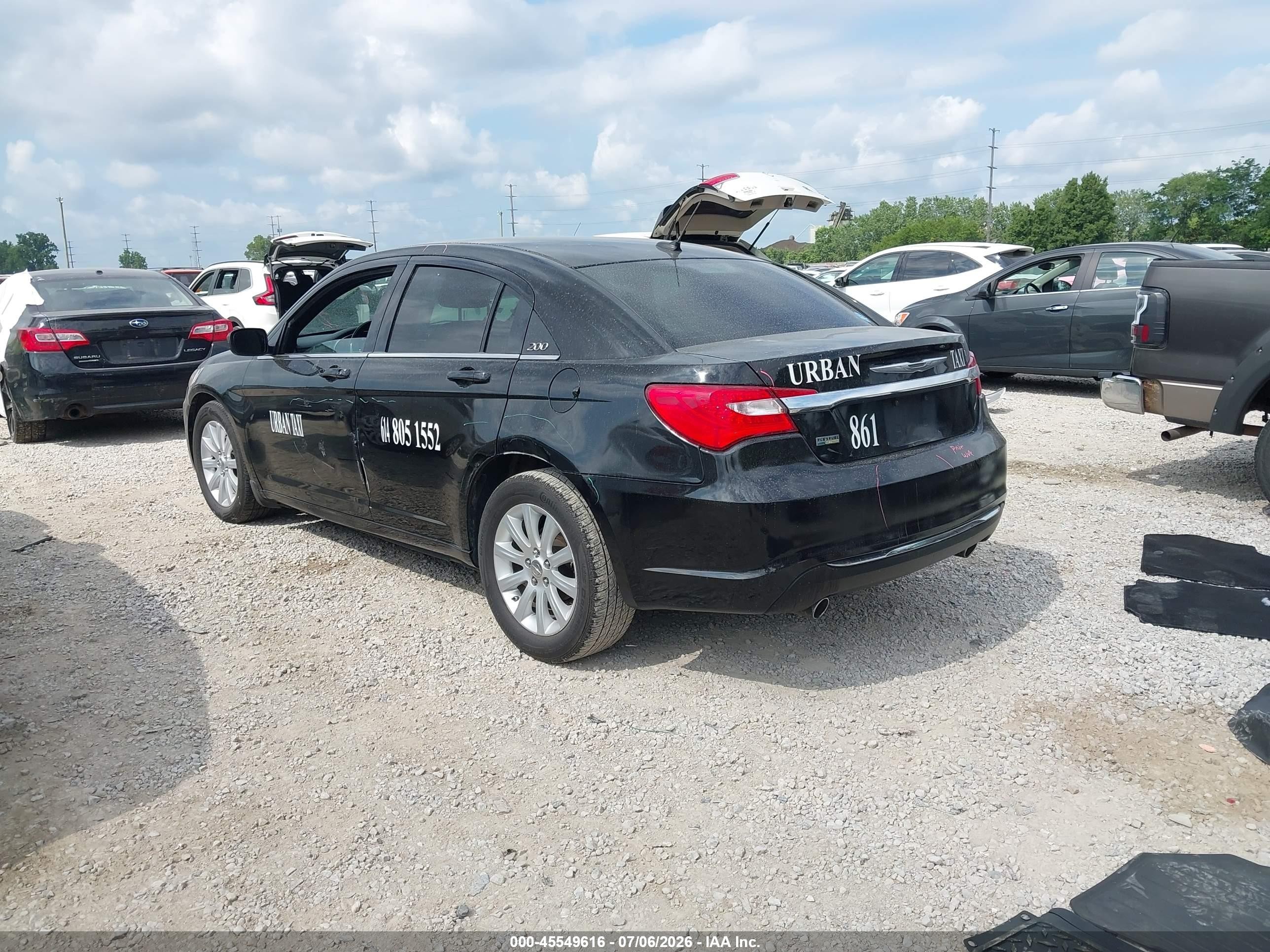 2014 Chrysler 200 Touring Black vin: 1C3CCBBG3EN106158