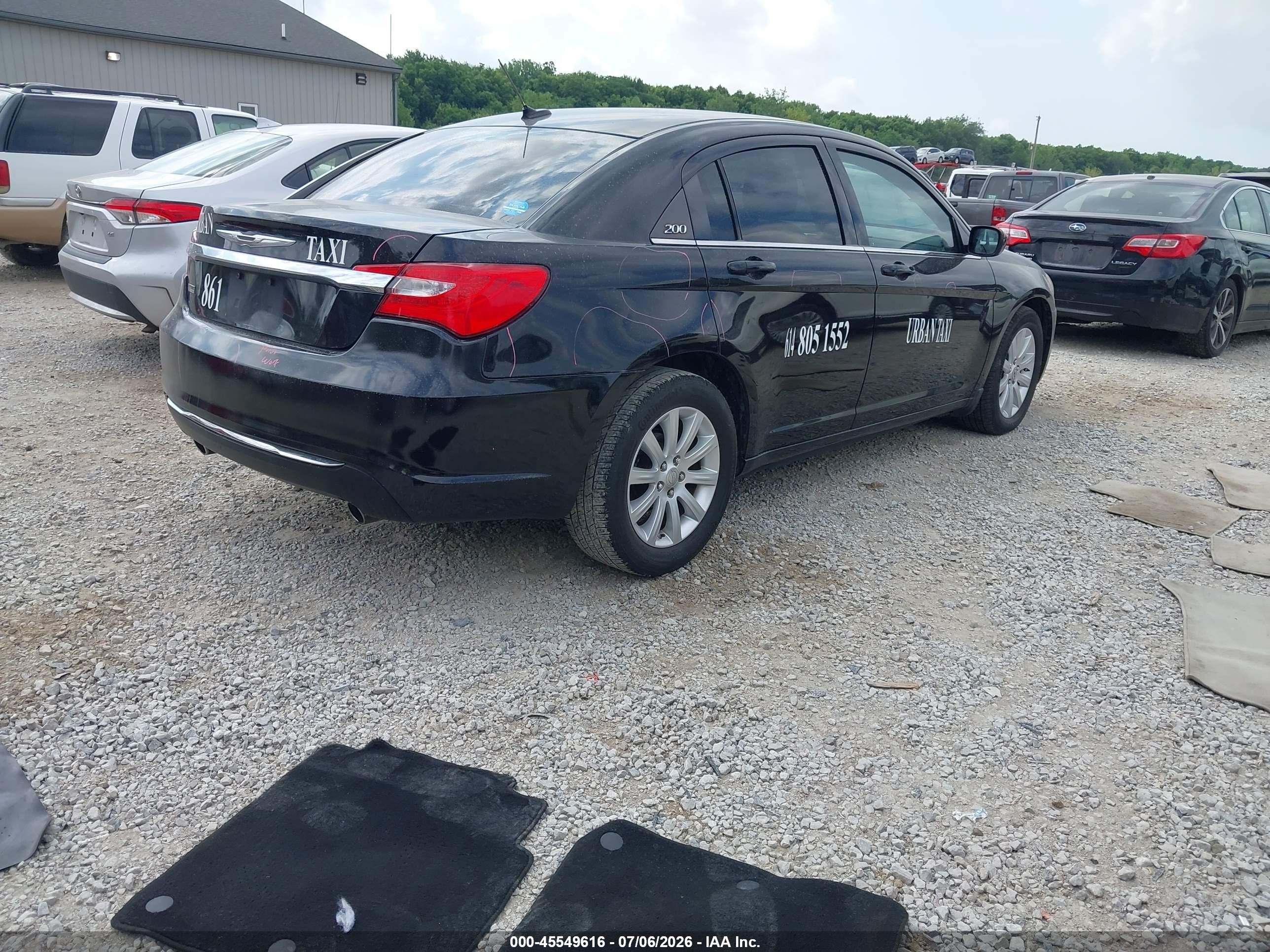 2014 Chrysler 200 Touring Black vin: 1C3CCBBG3EN106158