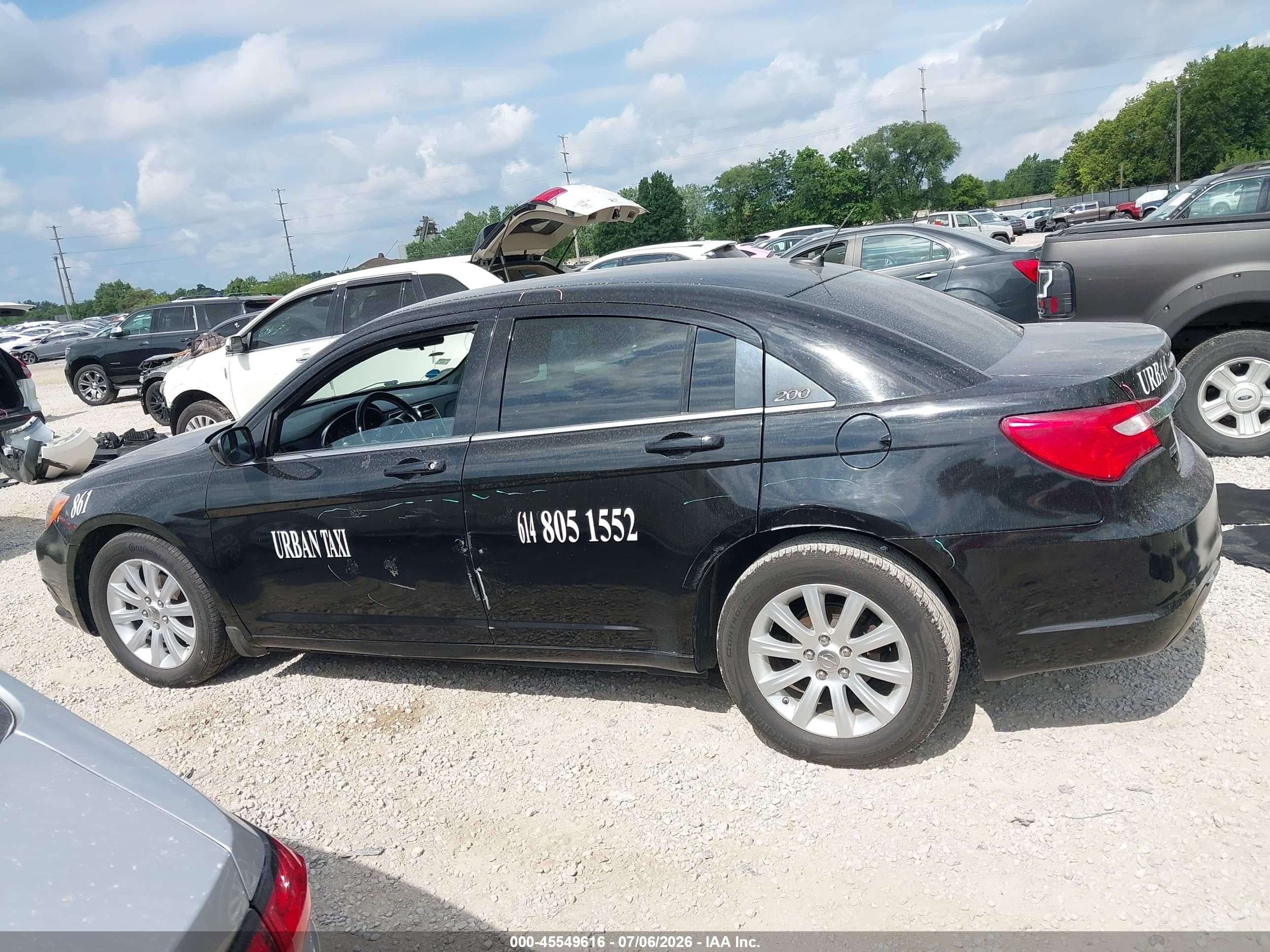 2014 Chrysler 200 Touring Black vin: 1C3CCBBG3EN106158