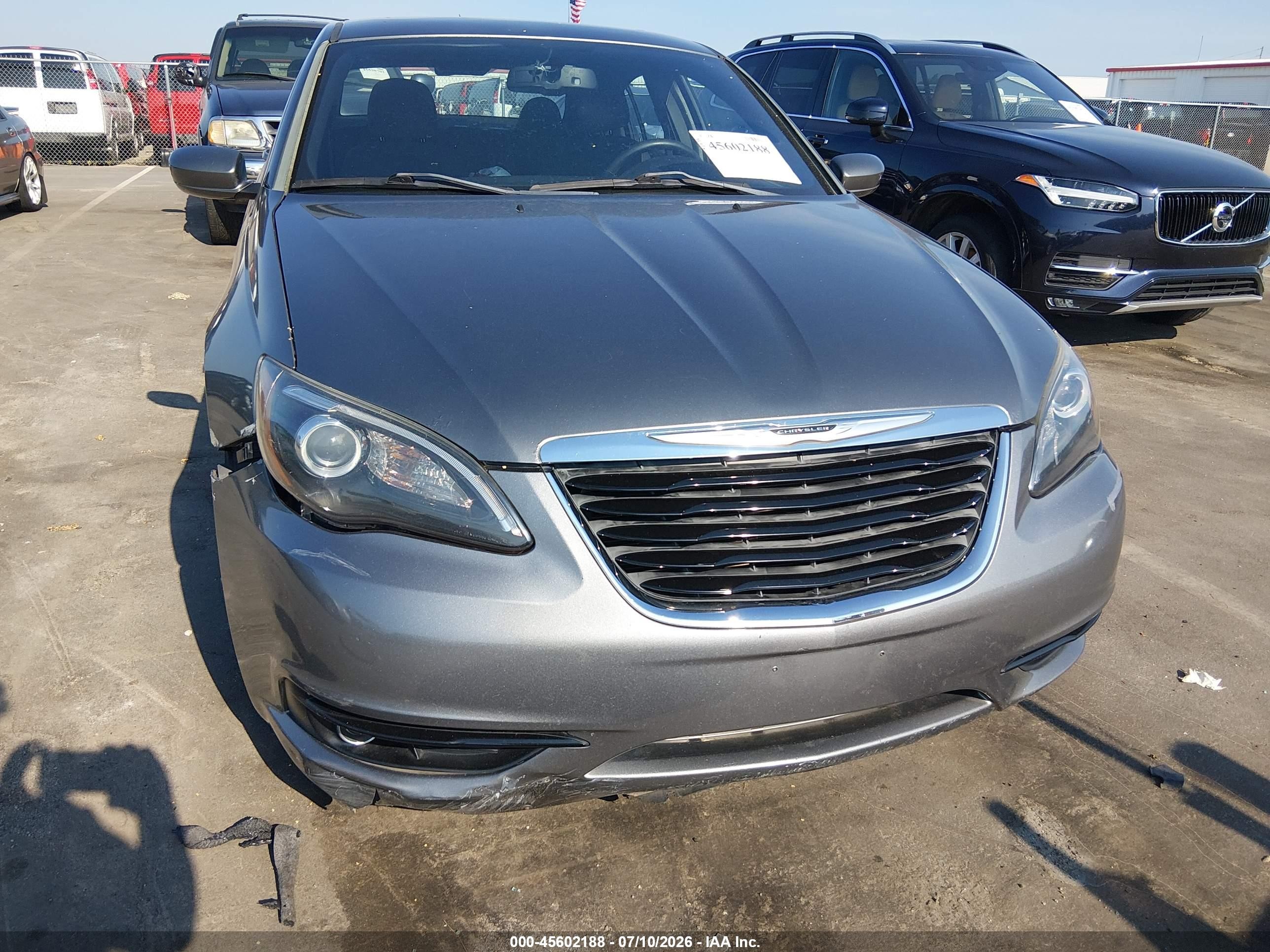 2012 Chrysler 200 Touring Серый vin: 1C3CCBBG4CN288711