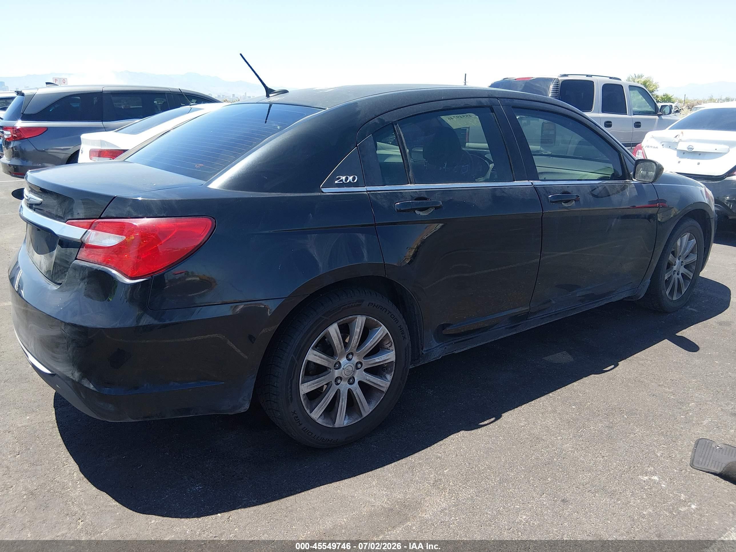 2014 Chrysler 200 Touring Черный vin: 1C3CCBBG5EN113953