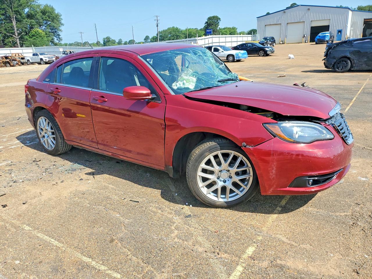 2014 Chrysler 200 Touring Maroon vin: 1C3CCBBG5EN118585