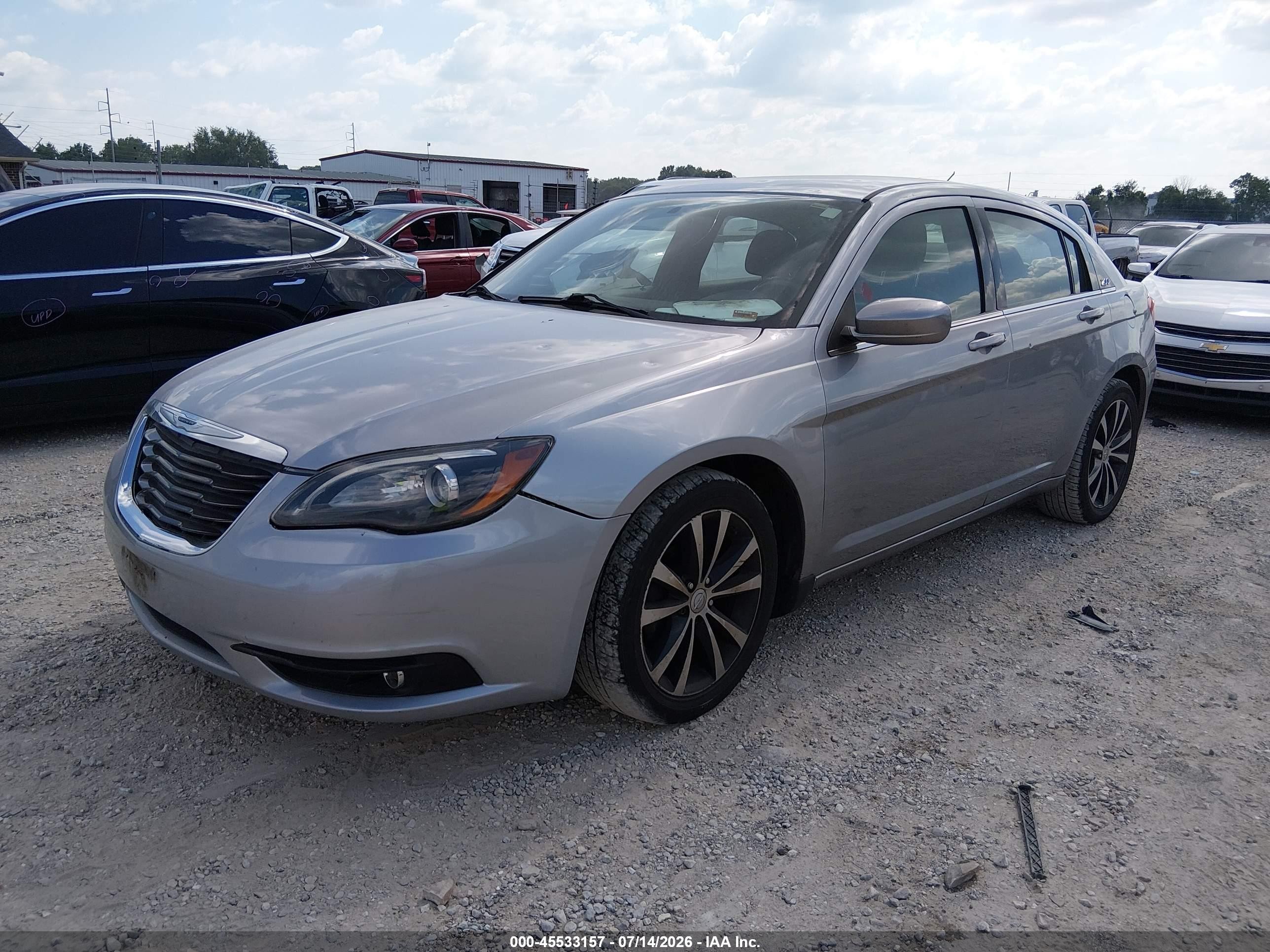 2014 Chrysler 200 Touring Silver vin: 1C3CCBBG6EN158495