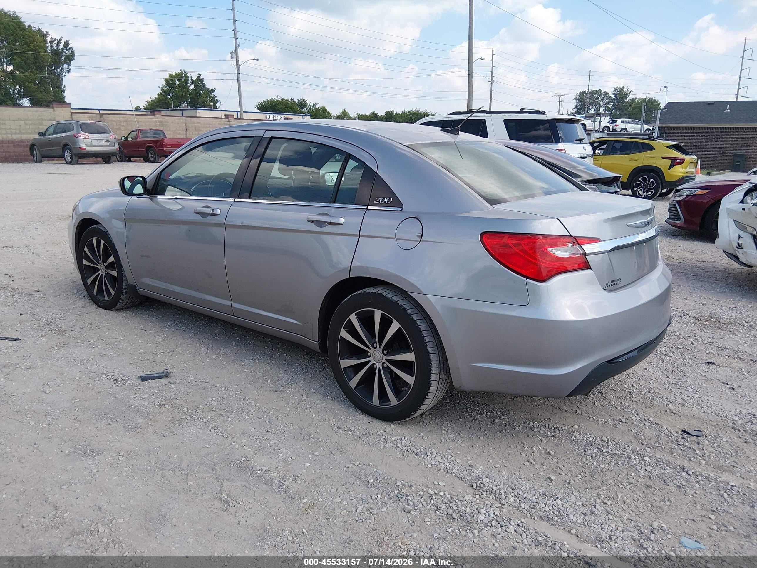 2014 Chrysler 200 Touring Silver vin: 1C3CCBBG6EN158495