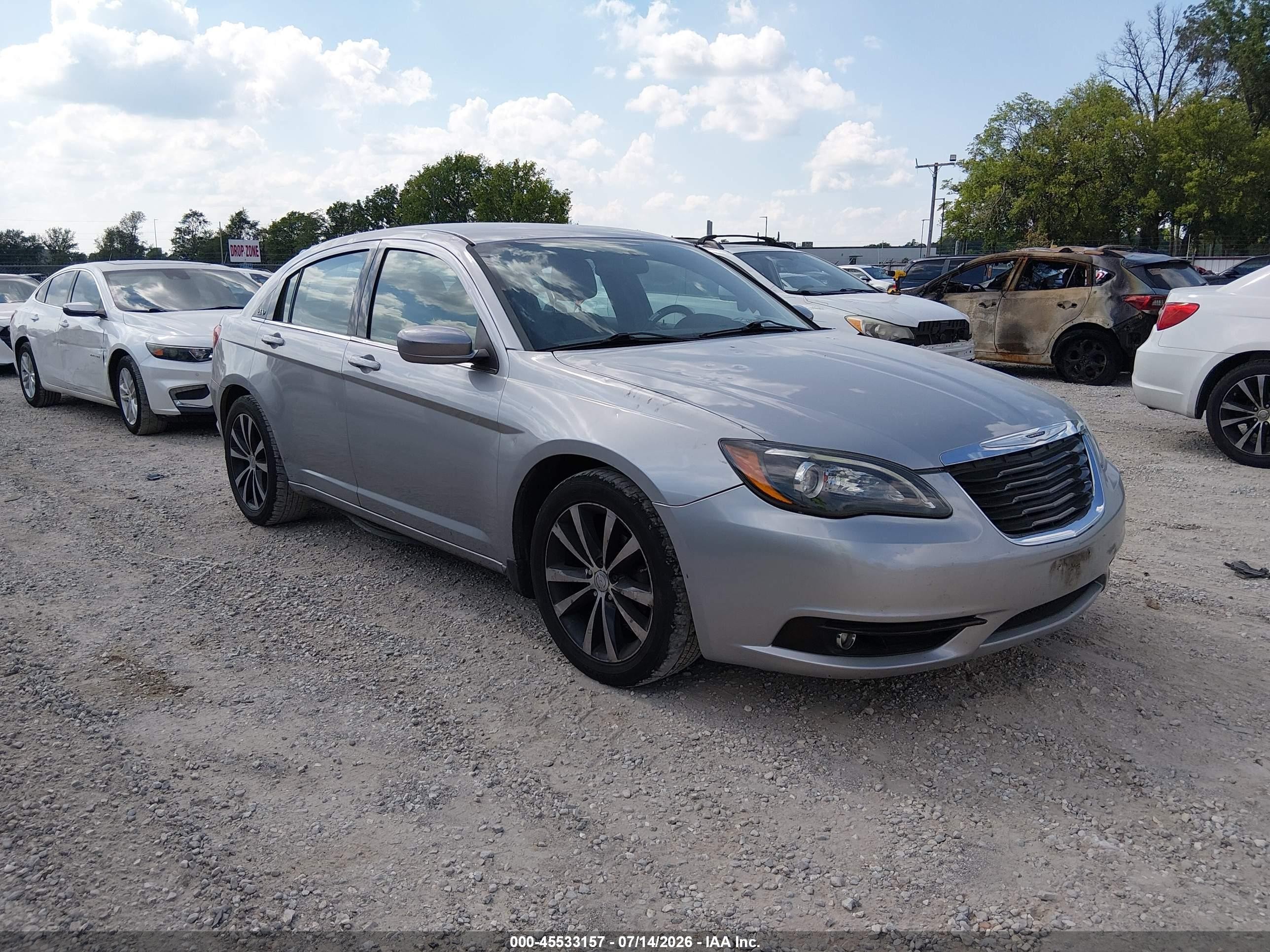 2014 Chrysler 200 Touring Silver vin: 1C3CCBBG6EN158495