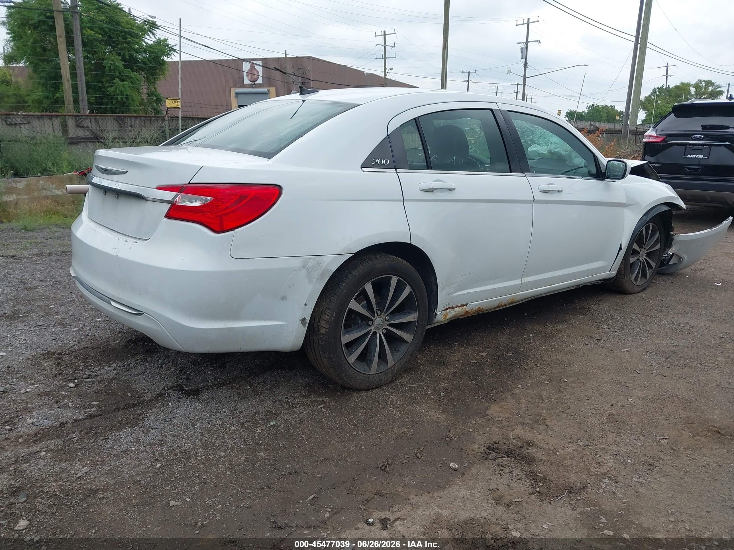 2014 Chrysler 200 Touring White vin: 1C3CCBBG6EN193246
