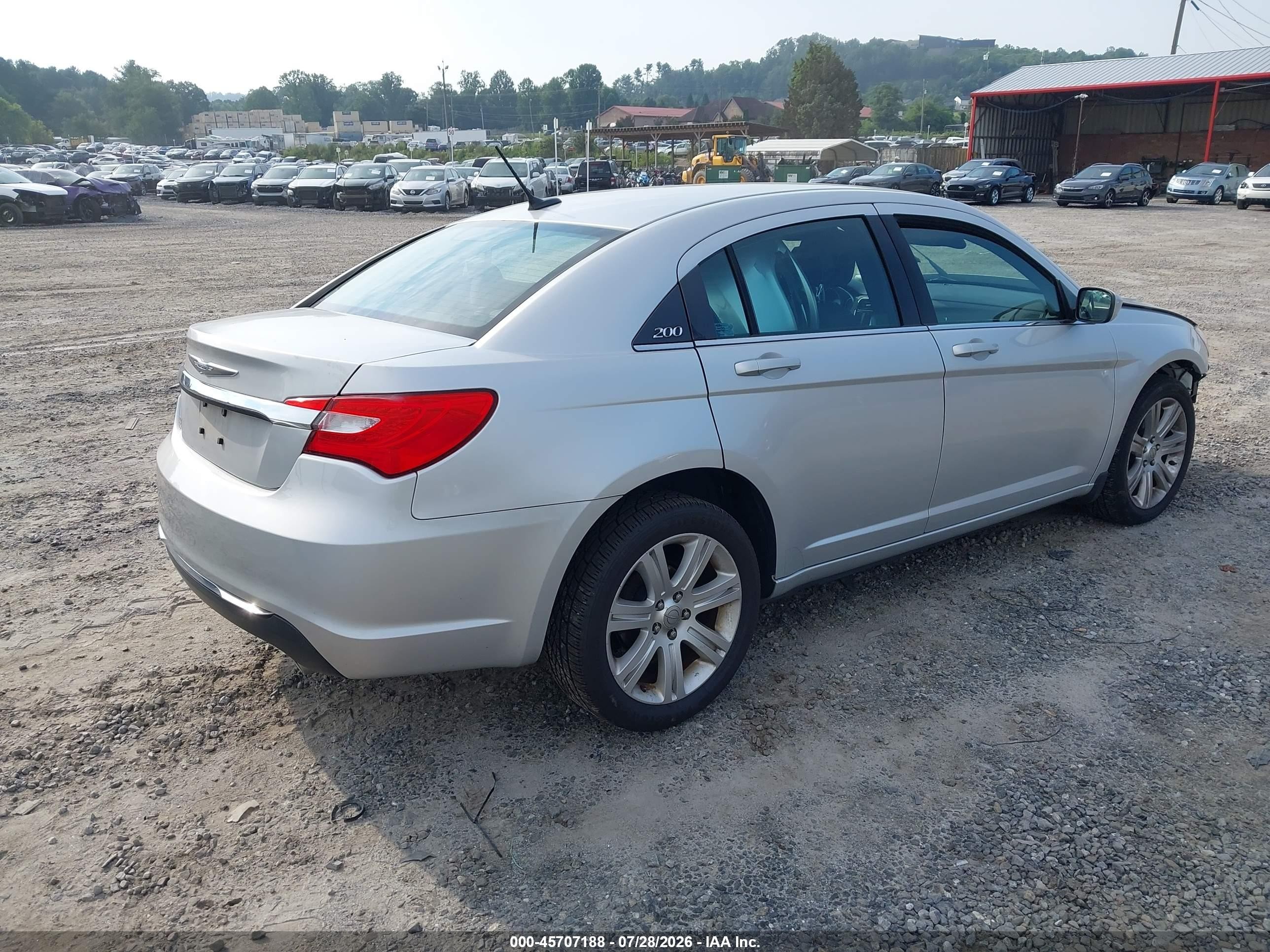 2012 Chrysler 200 Touring Silver vin: 1C3CCBBGXCN210384