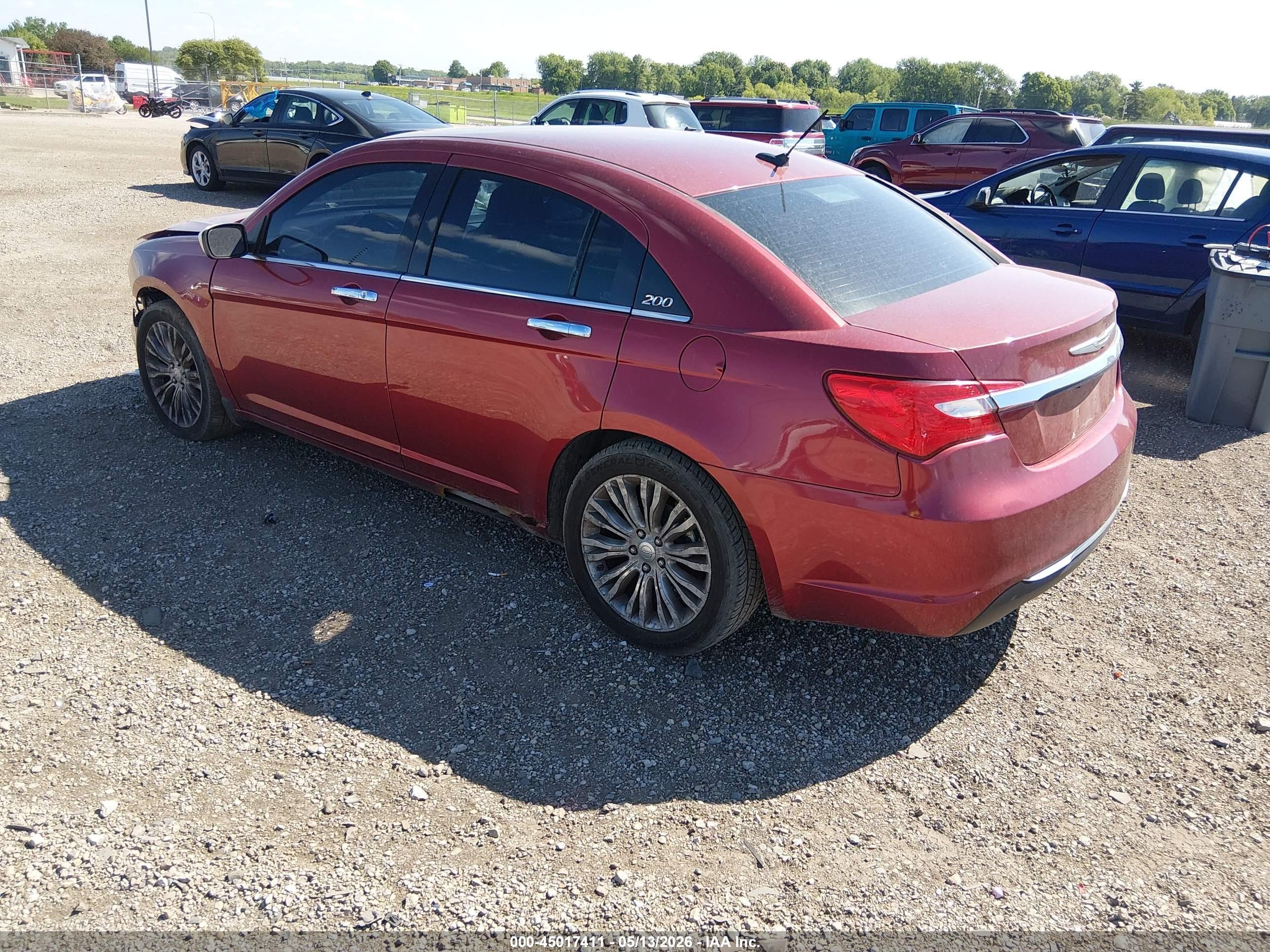2012 Chrysler 200 Limited Red vin: 1C3CCBCB0CN263369