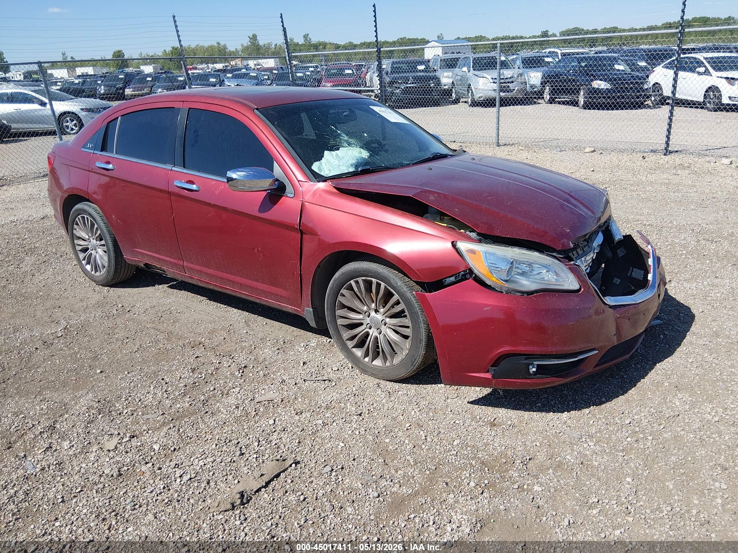 2012 Chrysler 200 Limited Красный vin: 1C3CCBCB0CN263369