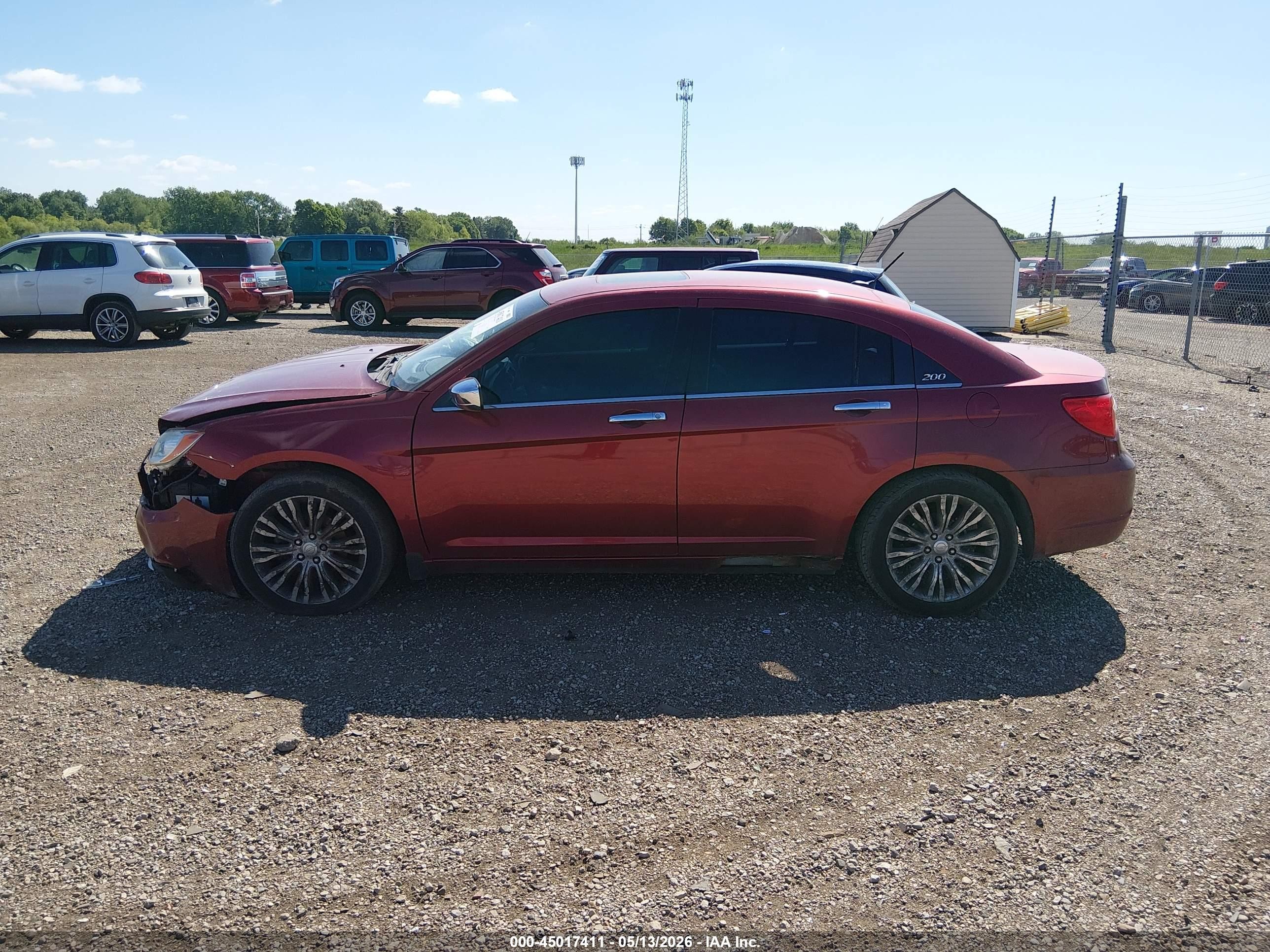 2012 Chrysler 200 Limited Red vin: 1C3CCBCB0CN263369