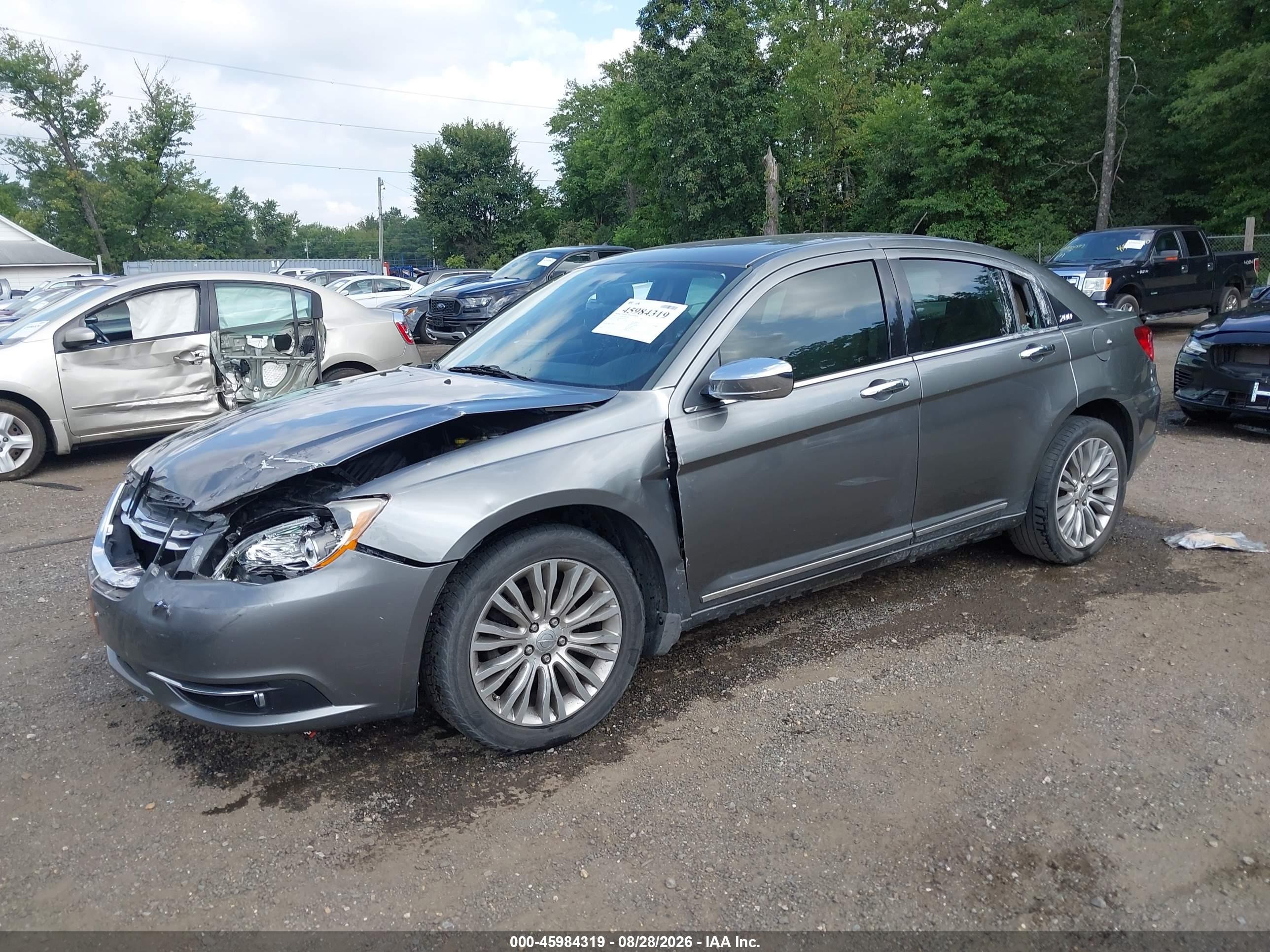 2012 Chrysler 200 Limited Gray vin: 1C3CCBCB2CN271330