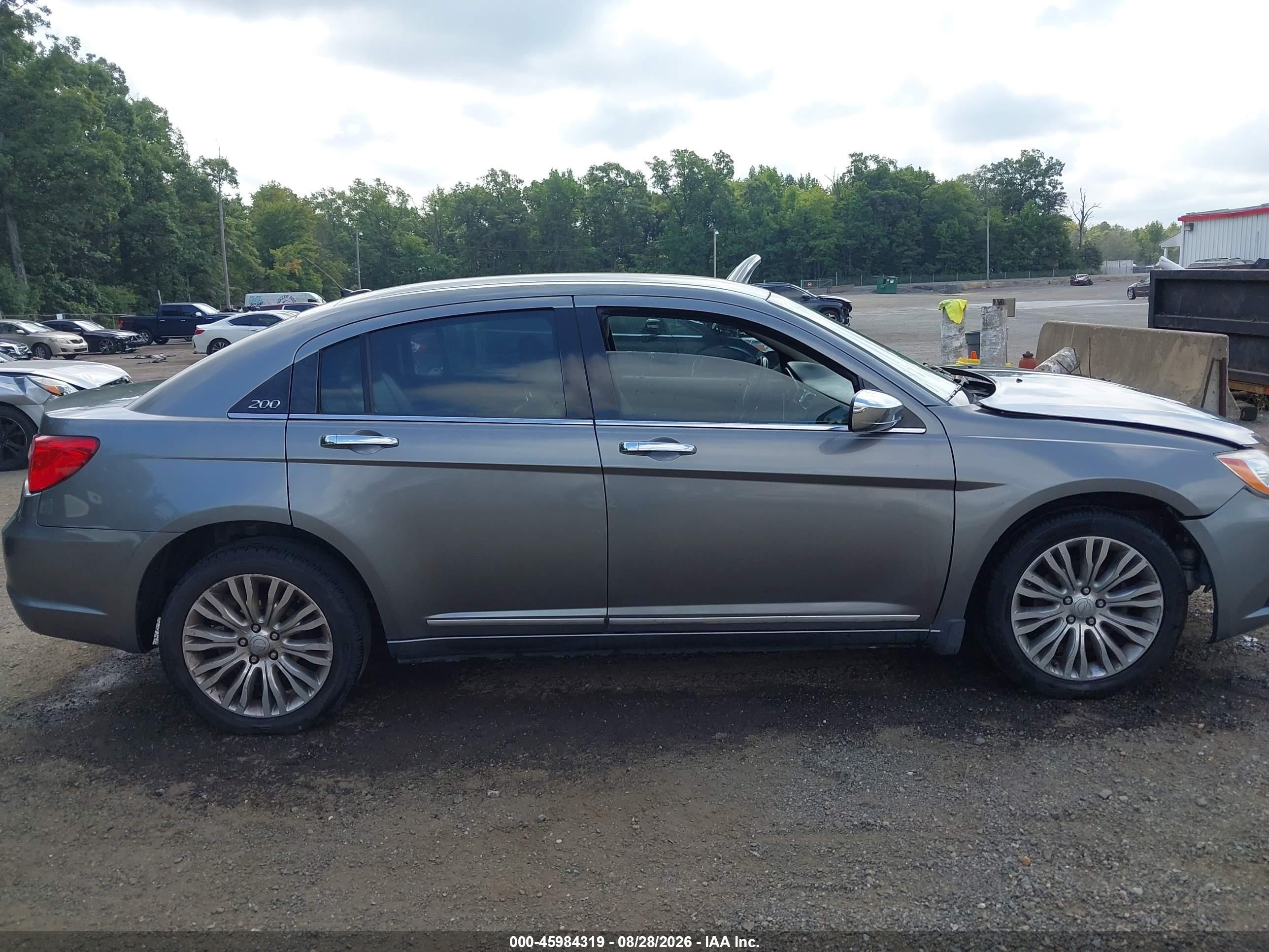 2012 Chrysler 200 Limited Gray vin: 1C3CCBCB2CN271330