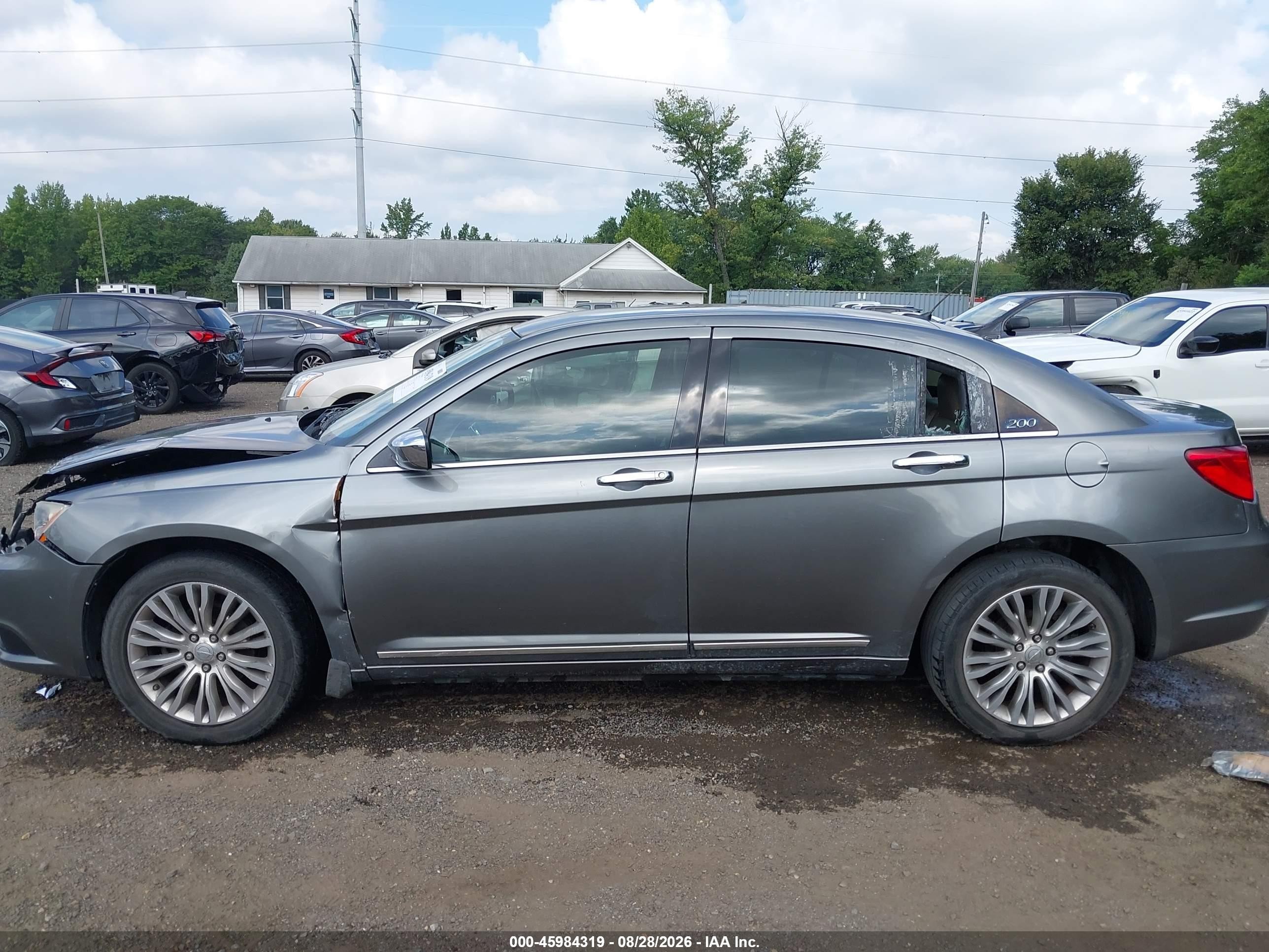 2012 Chrysler 200 Limited Gray vin: 1C3CCBCB2CN271330