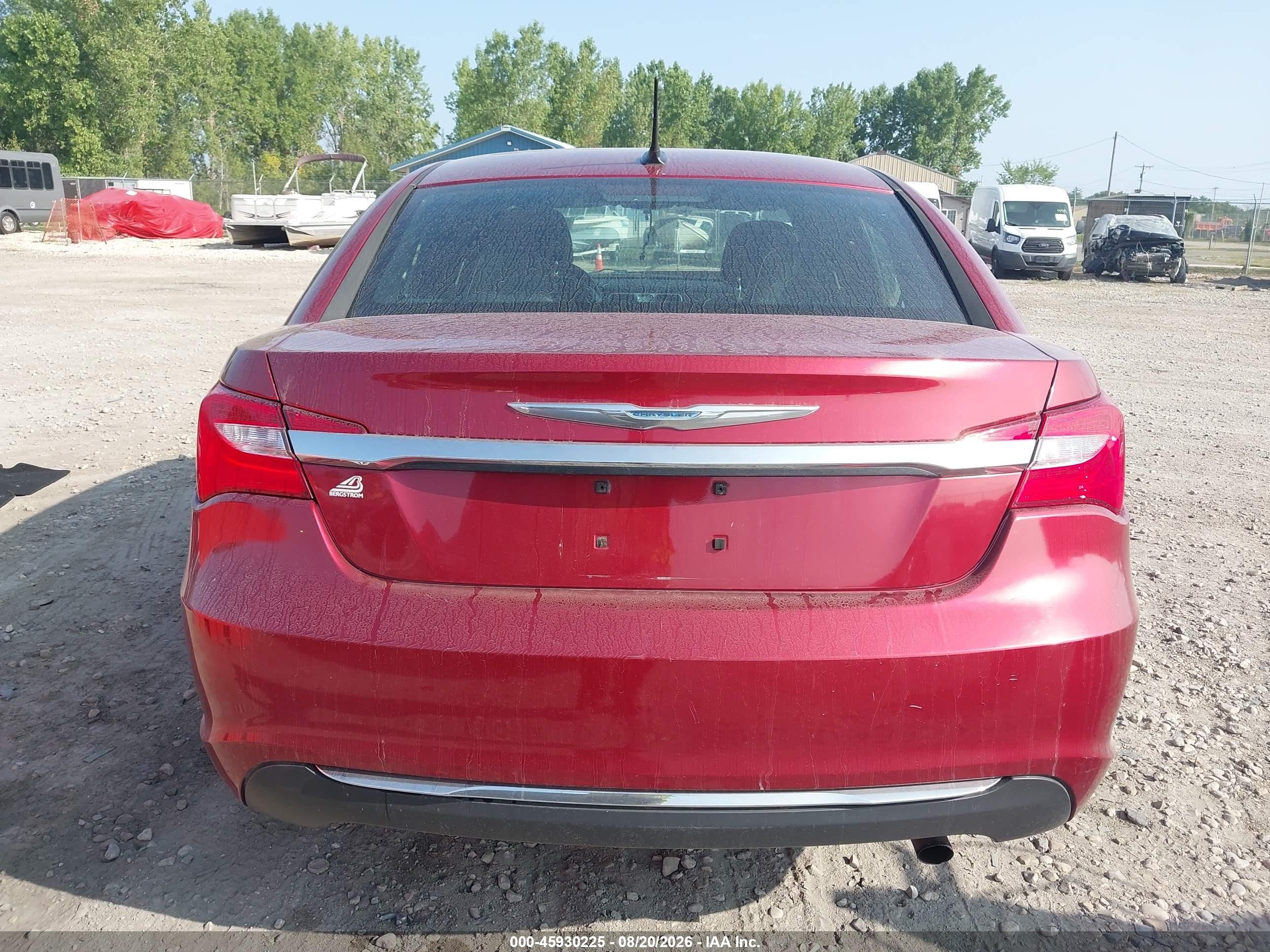 2012 Chrysler 200 Limited Red vin: 1C3CCBCB2CN297488