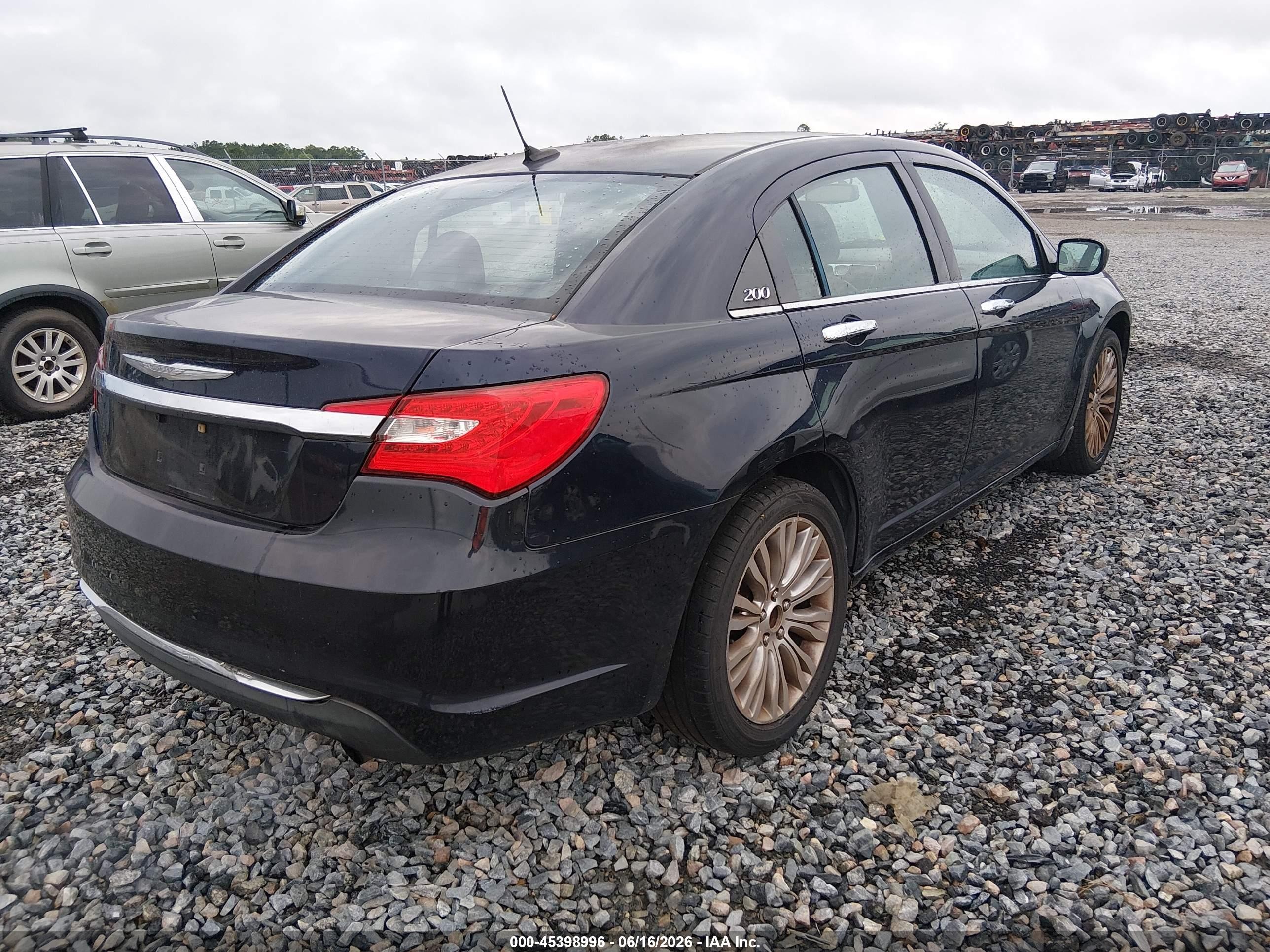 2012 Chrysler 200 Limited Dark Blue vin: 1C3CCBCB3CN307591