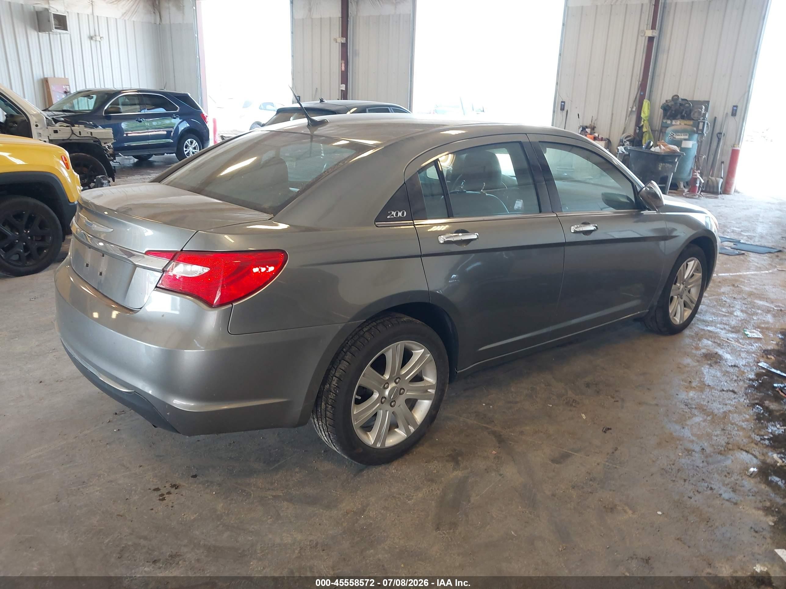 2012 Chrysler 200 Limited Gray vin: 1C3CCBCB4CN284855