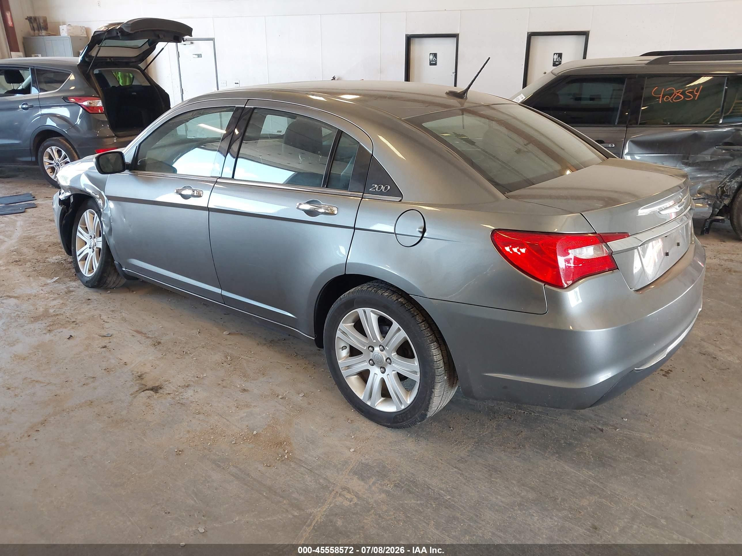 2012 Chrysler 200 Limited Gray vin: 1C3CCBCB4CN284855