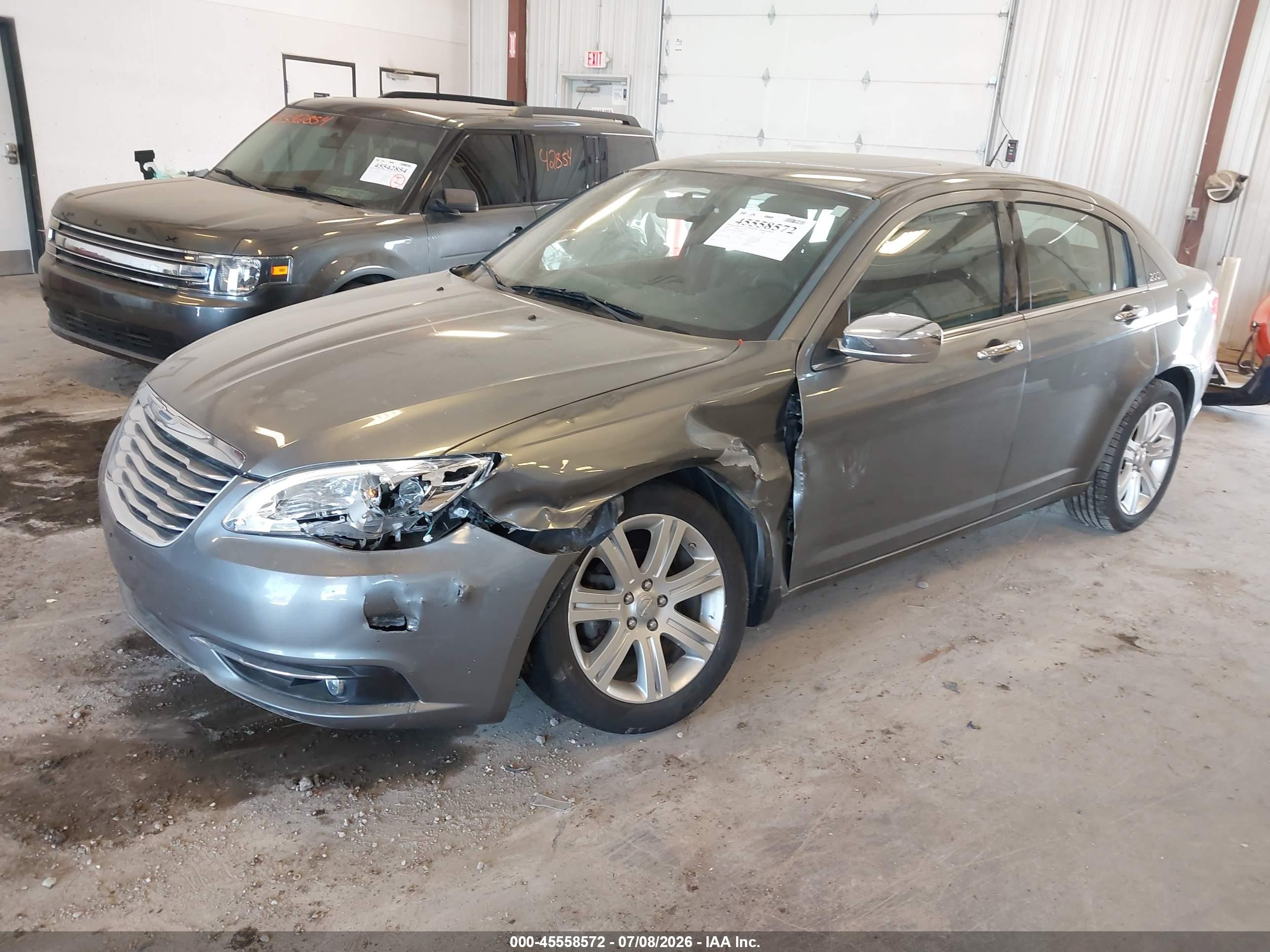 2012 Chrysler 200 Limited Gray vin: 1C3CCBCB4CN284855