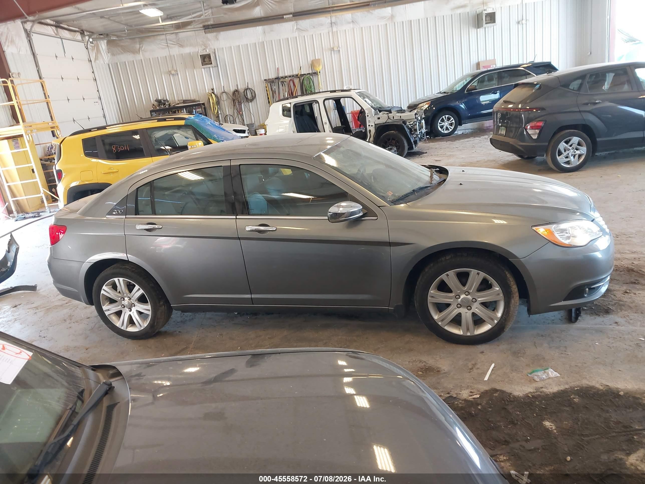 2012 Chrysler 200 Limited Gray vin: 1C3CCBCB4CN284855