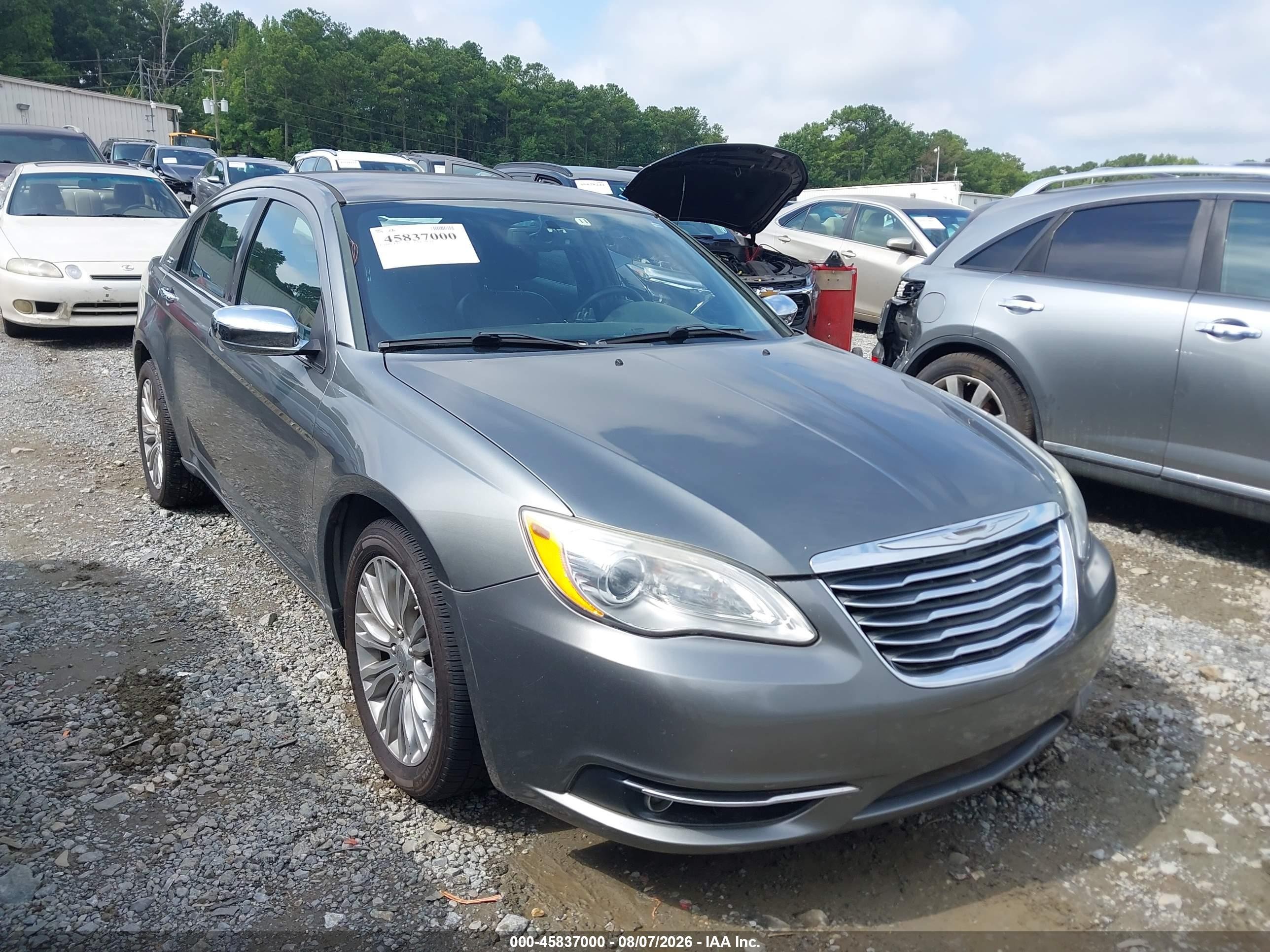 2012 Chrysler 200 Limited Серый vin: 1C3CCBCB5CN257616
