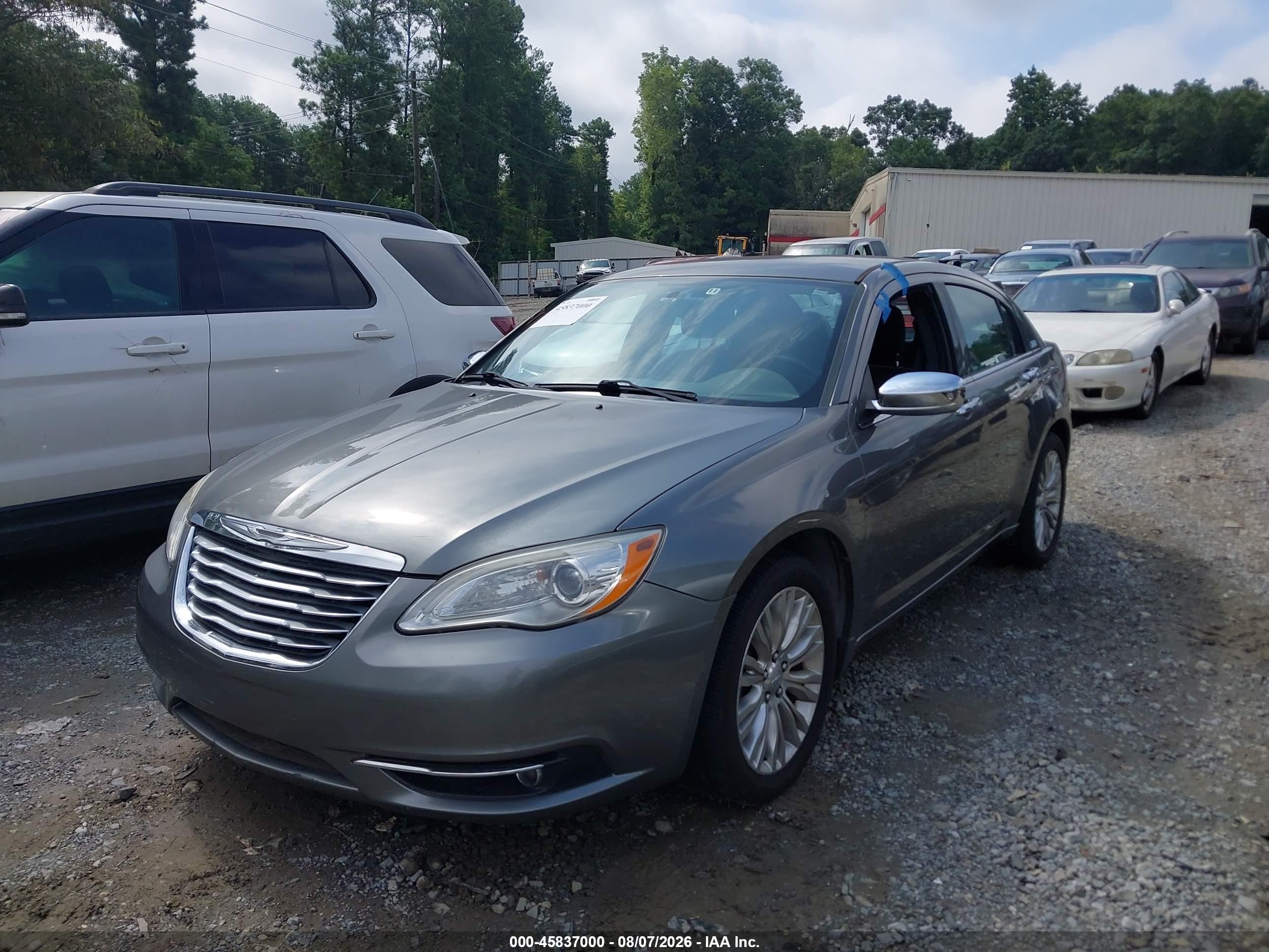 2012 Chrysler 200 Limited Серый vin: 1C3CCBCB5CN257616