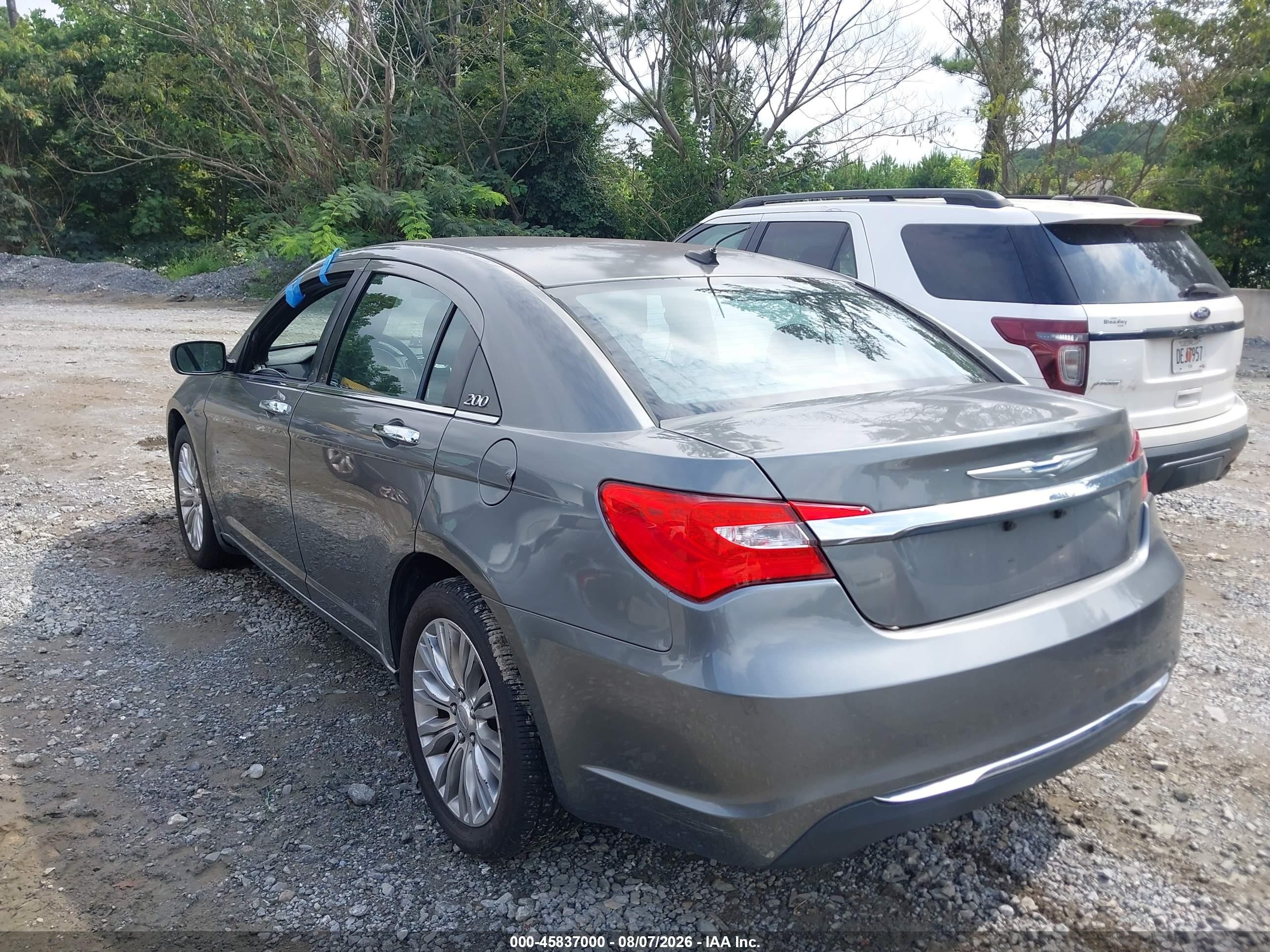 2012 Chrysler 200 Limited Серый vin: 1C3CCBCB5CN257616