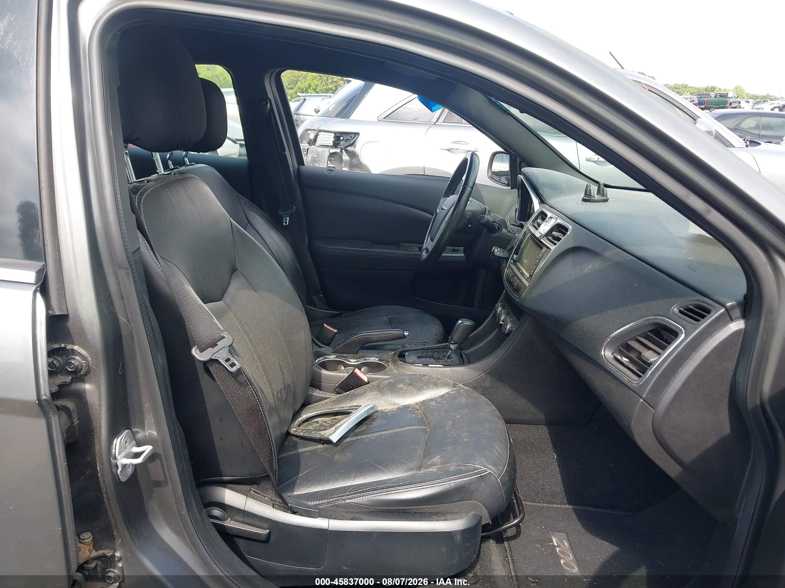 2012 Chrysler 200 Limited Серый vin: 1C3CCBCB5CN257616