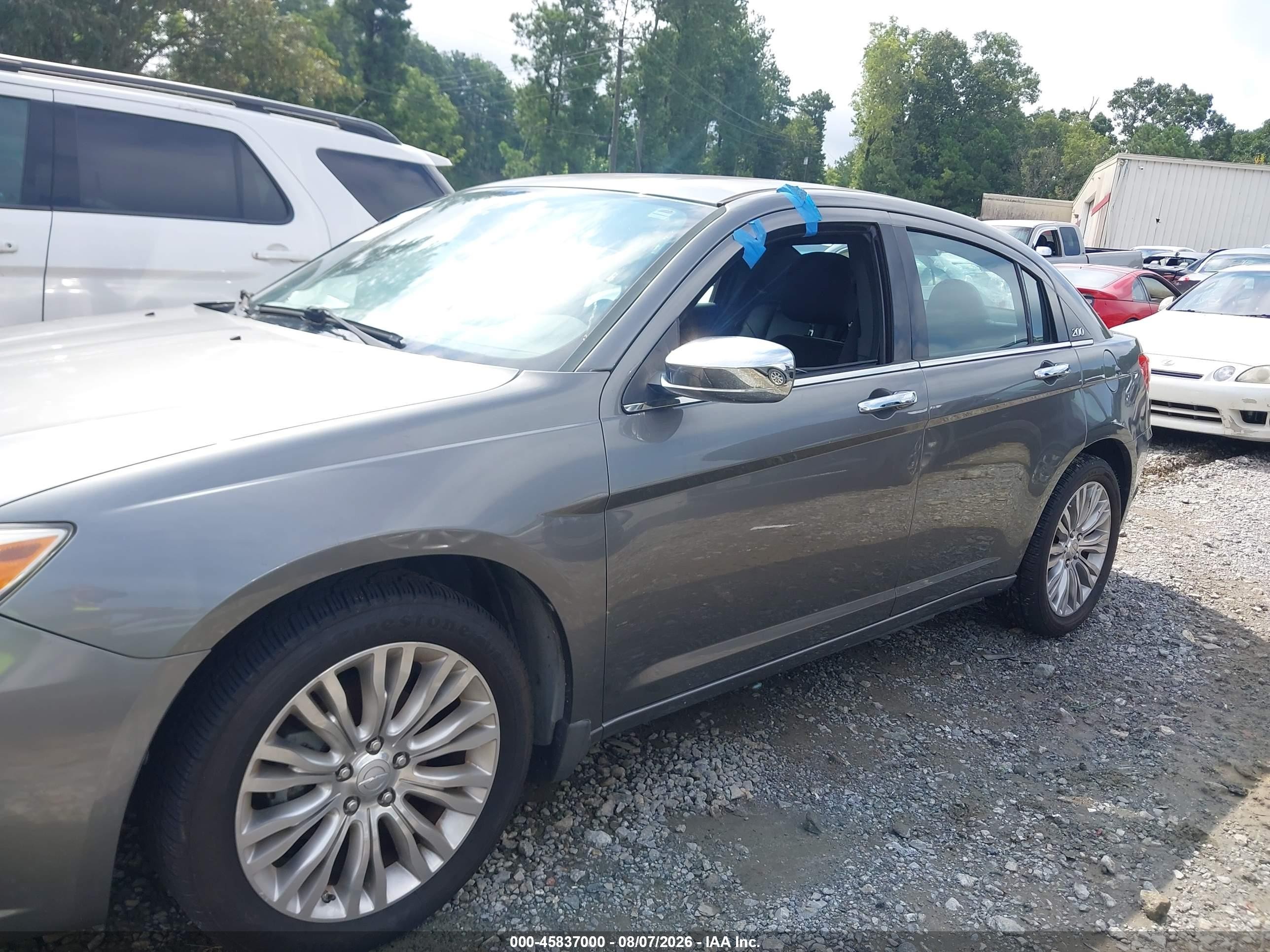 2012 Chrysler 200 Limited Серый vin: 1C3CCBCB5CN257616