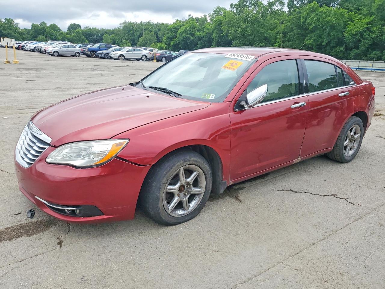 2012 Chrysler 200 Limited Красный vin: 1C3CCBCB6CN176348