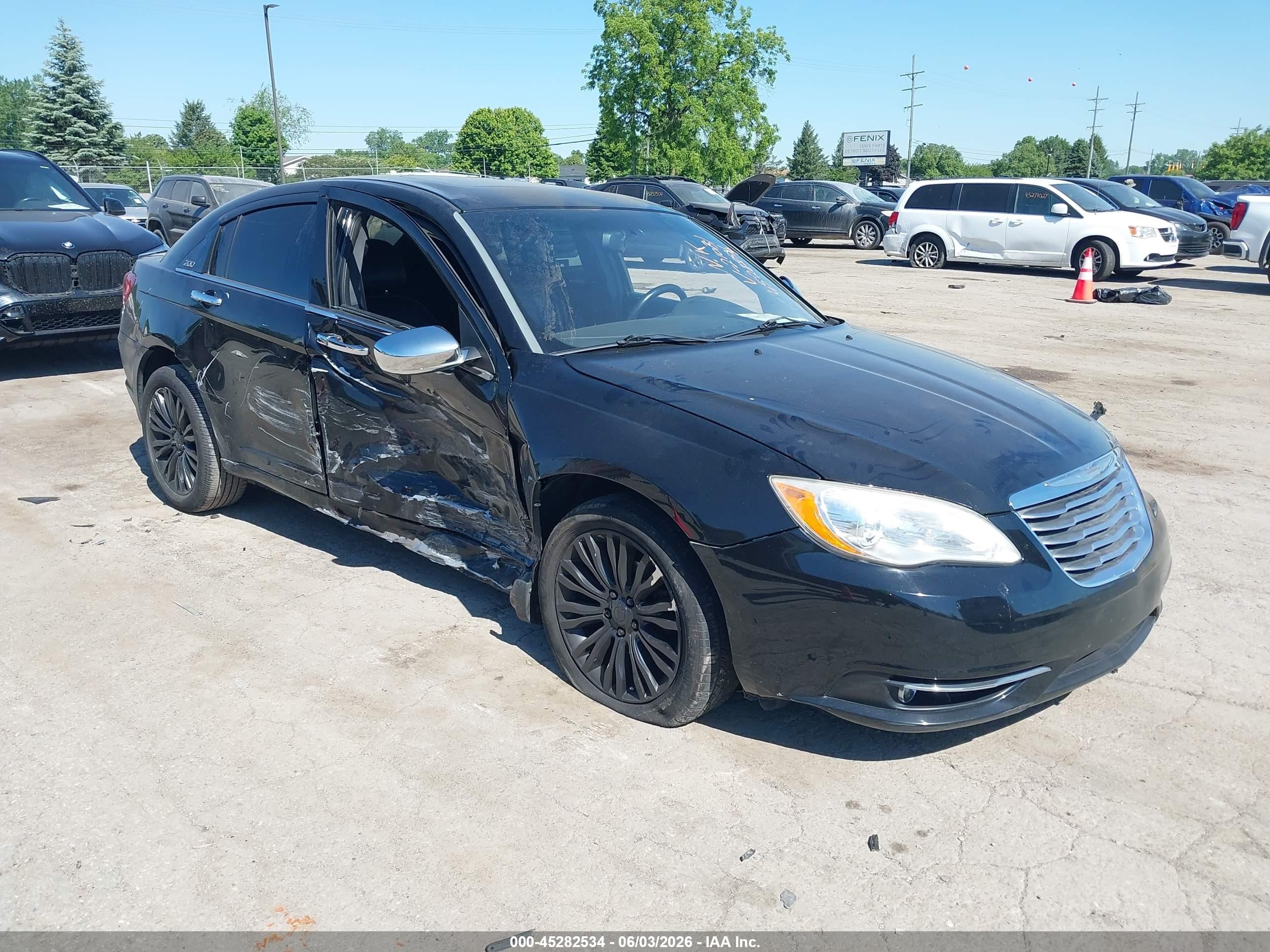 2012 Chrysler 200 Limited Черный vin: 1C3CCBCB7CN210751