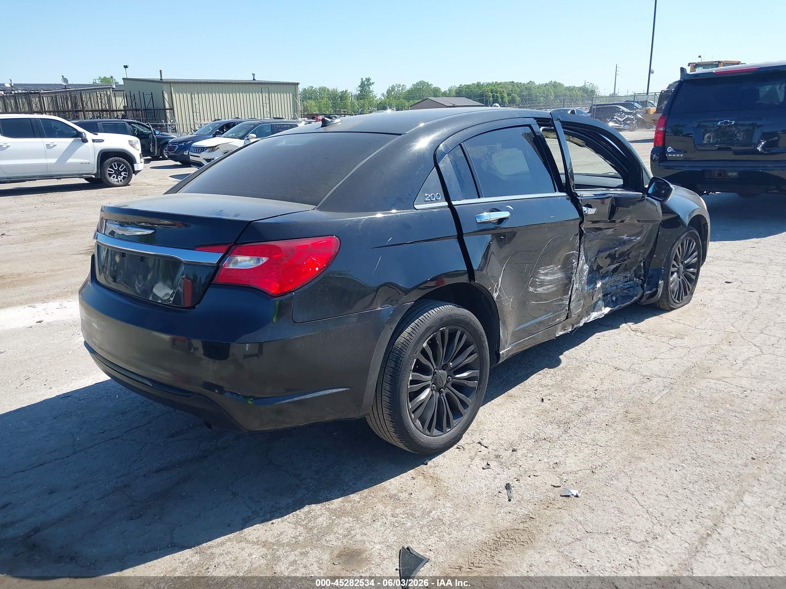 2012 Chrysler 200 Limited Черный vin: 1C3CCBCB7CN210751
