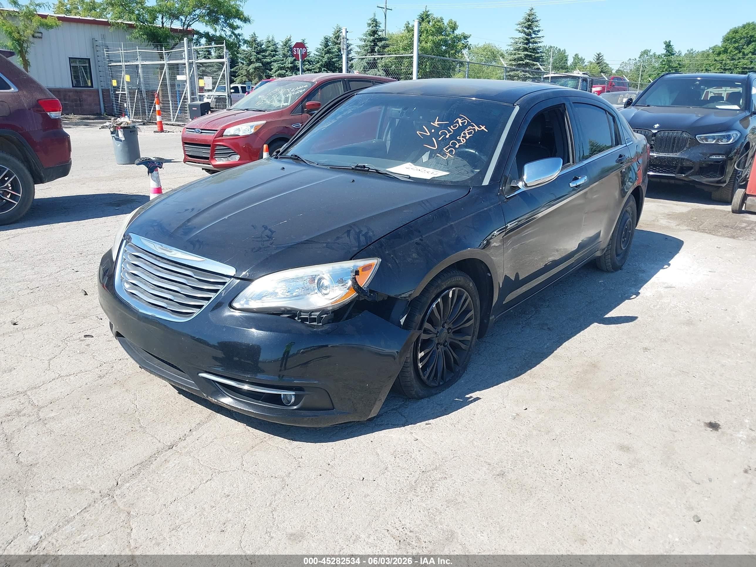 2012 Chrysler 200 Limited Черный vin: 1C3CCBCB7CN210751