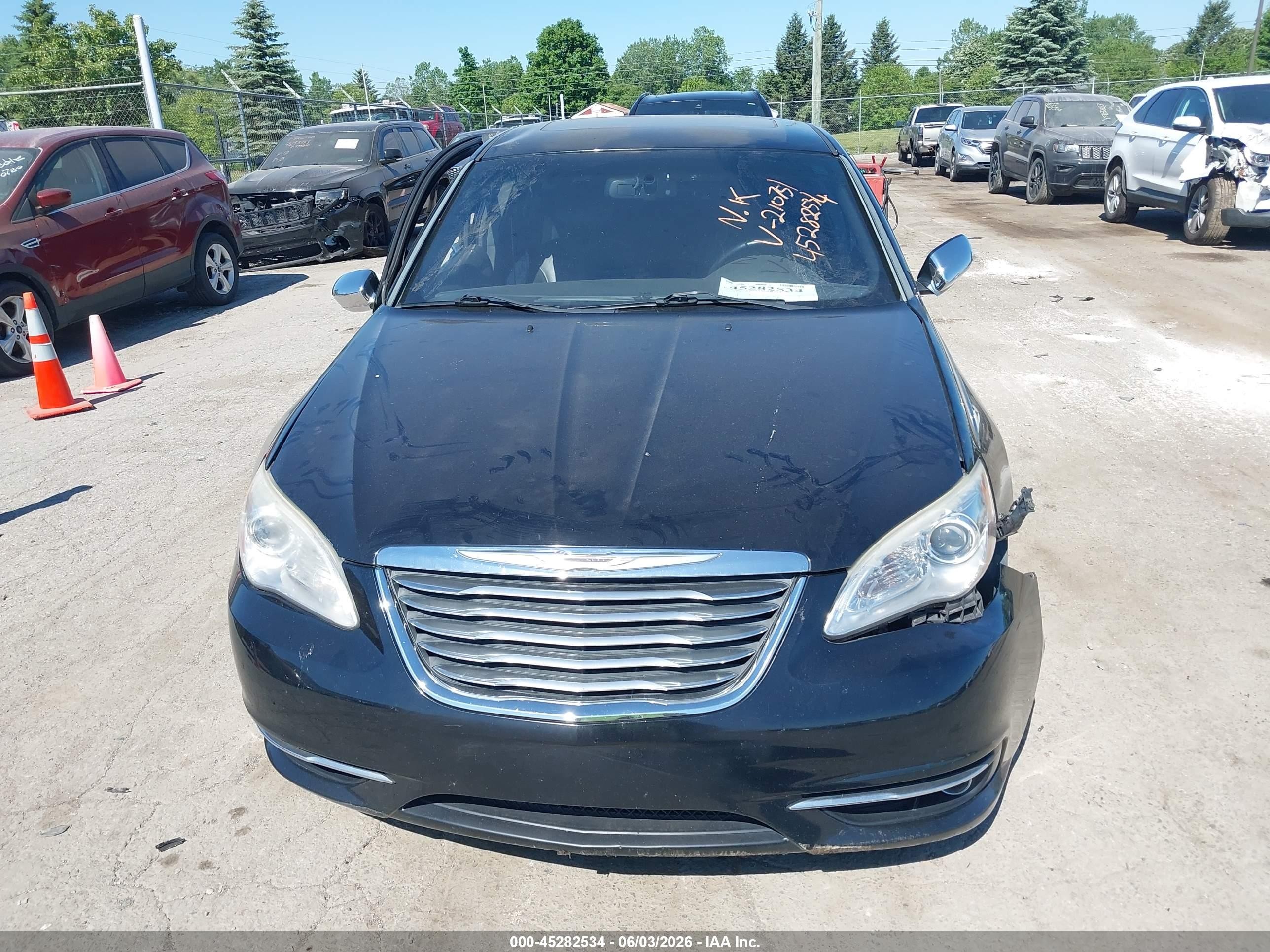 2012 Chrysler 200 Limited Черный vin: 1C3CCBCB7CN210751