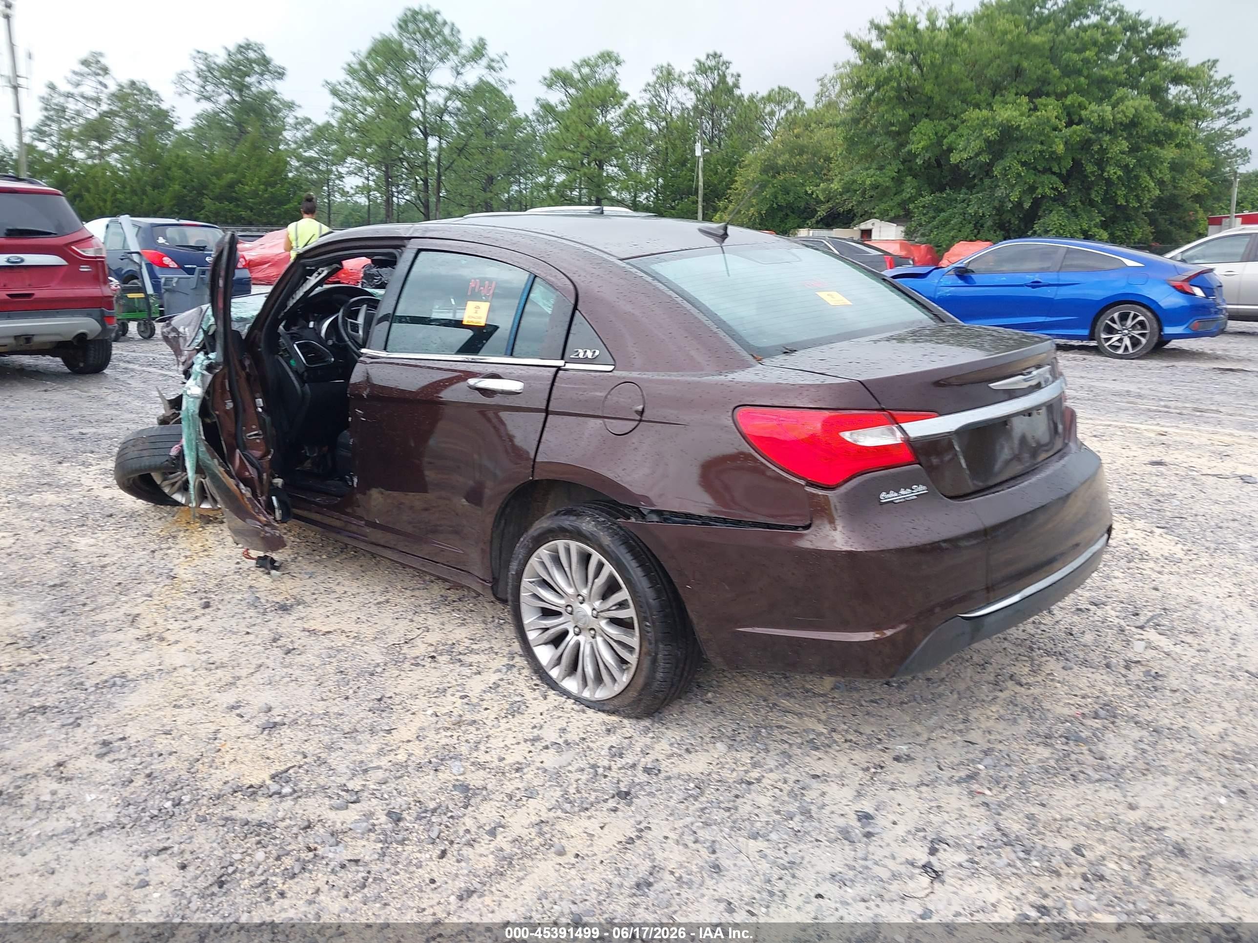 2012 Chrysler 200 Limited Maroon vin: 1C3CCBCB7CN242017