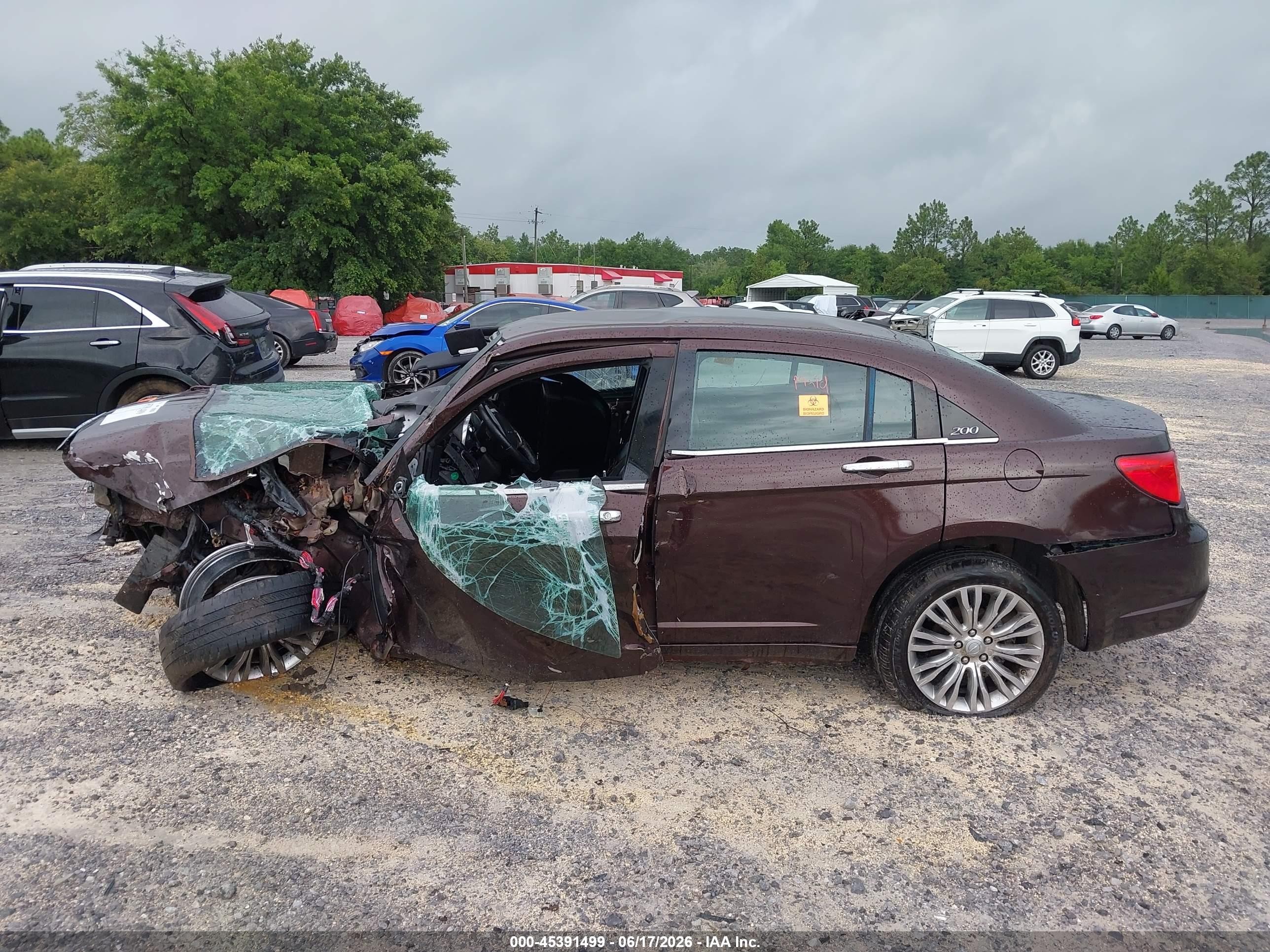 2012 Chrysler 200 Limited Maroon vin: 1C3CCBCB7CN242017