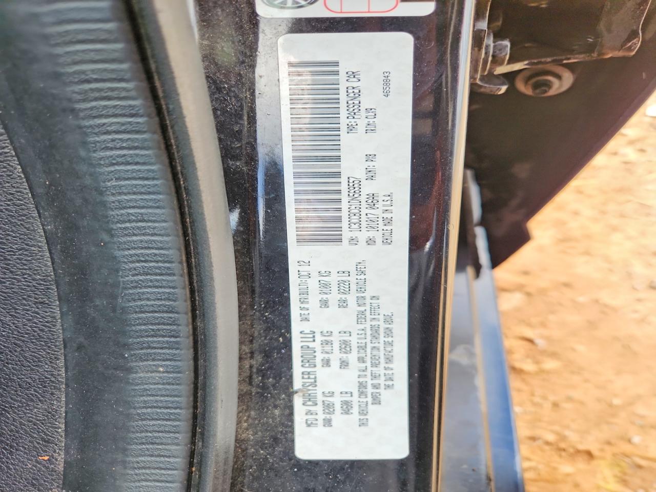 2013 Chrysler 200 Limited Черный vin: 1C3CCBCG1DN569557