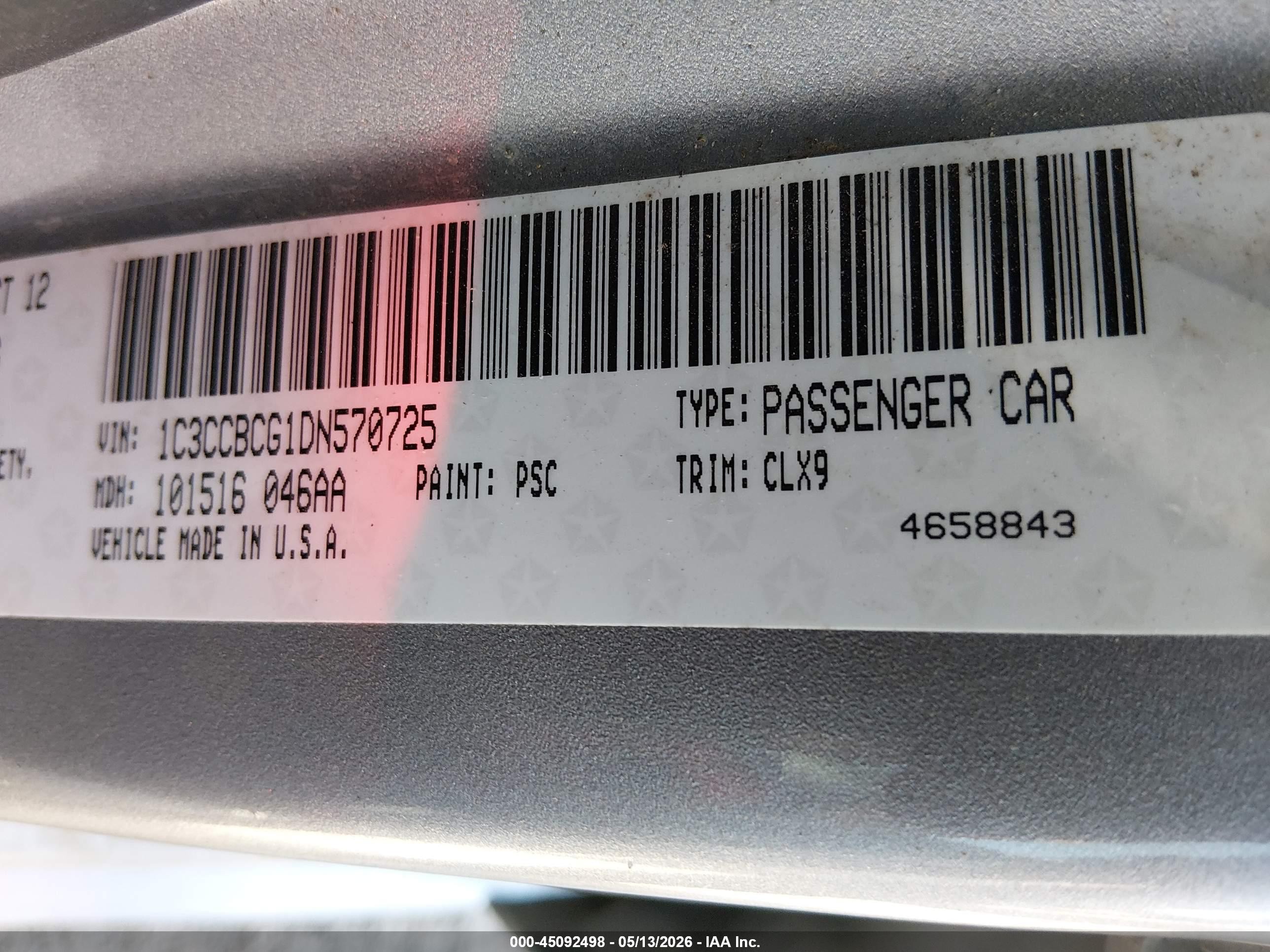 2013 Chrysler 200 Limited Silver vin: 1C3CCBCG1DN570725