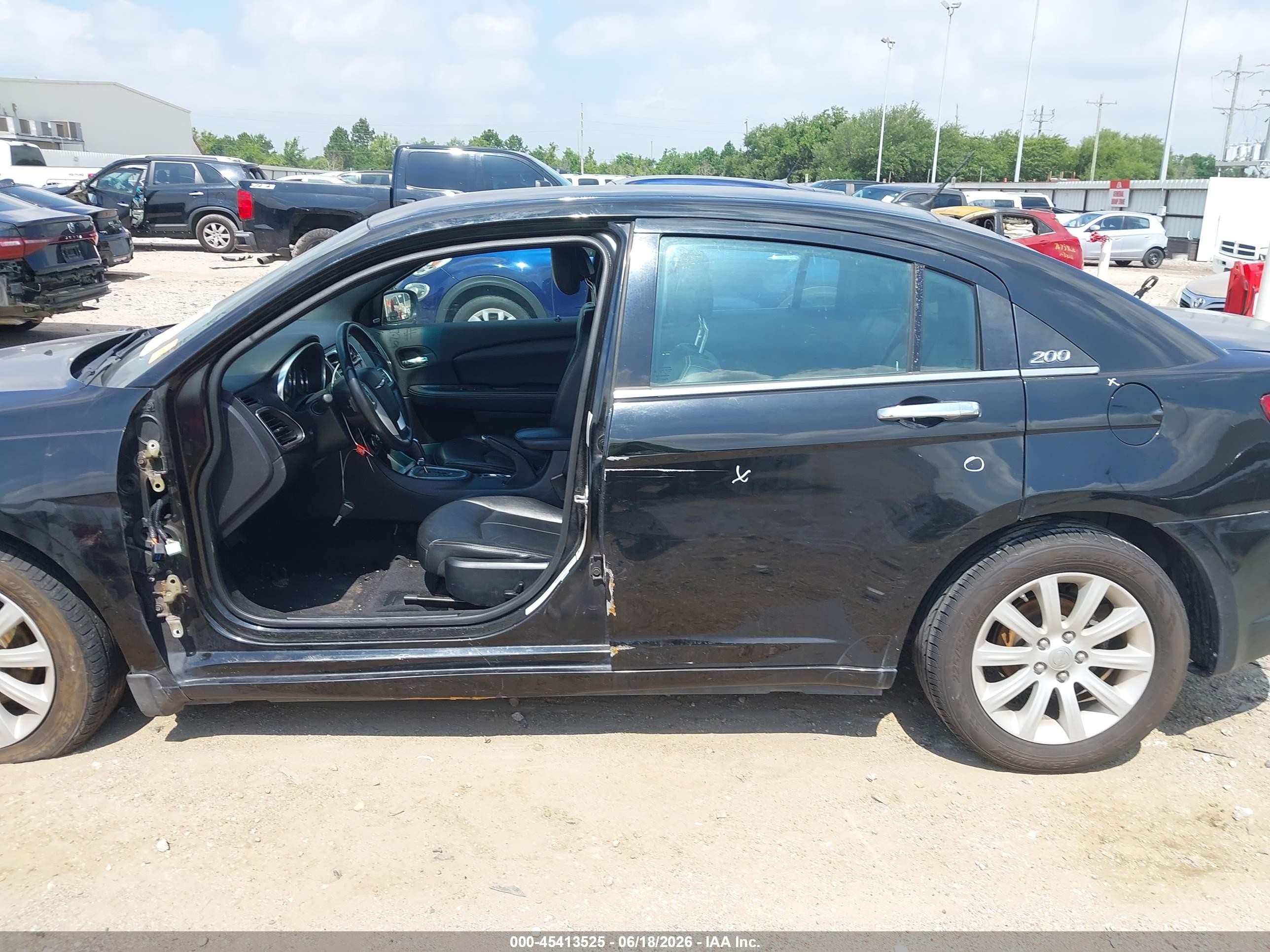 2014 Chrysler 200 Limited Black vin: 1C3CCBCG1EN100261