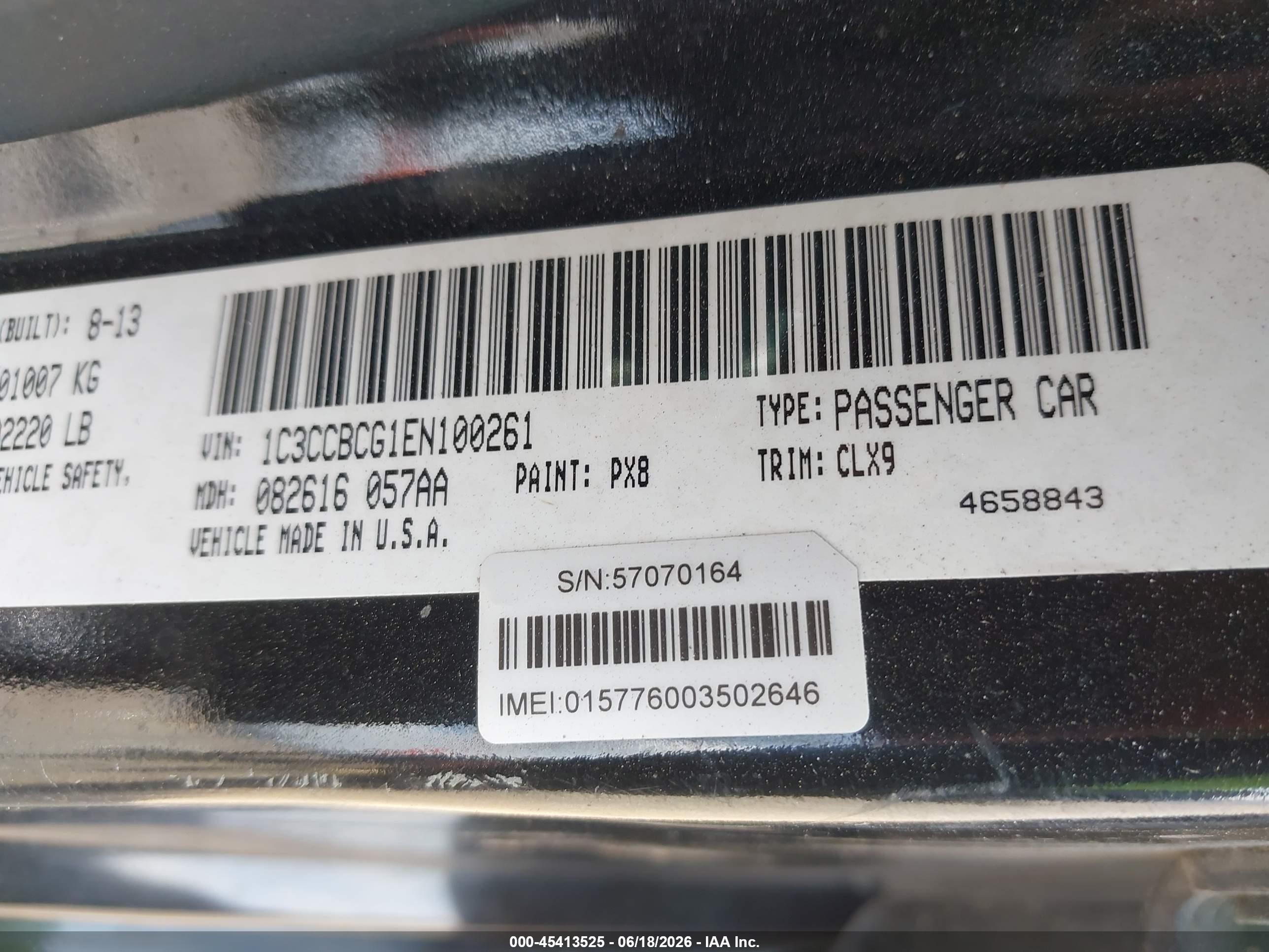 2014 Chrysler 200 Limited Black vin: 1C3CCBCG1EN100261