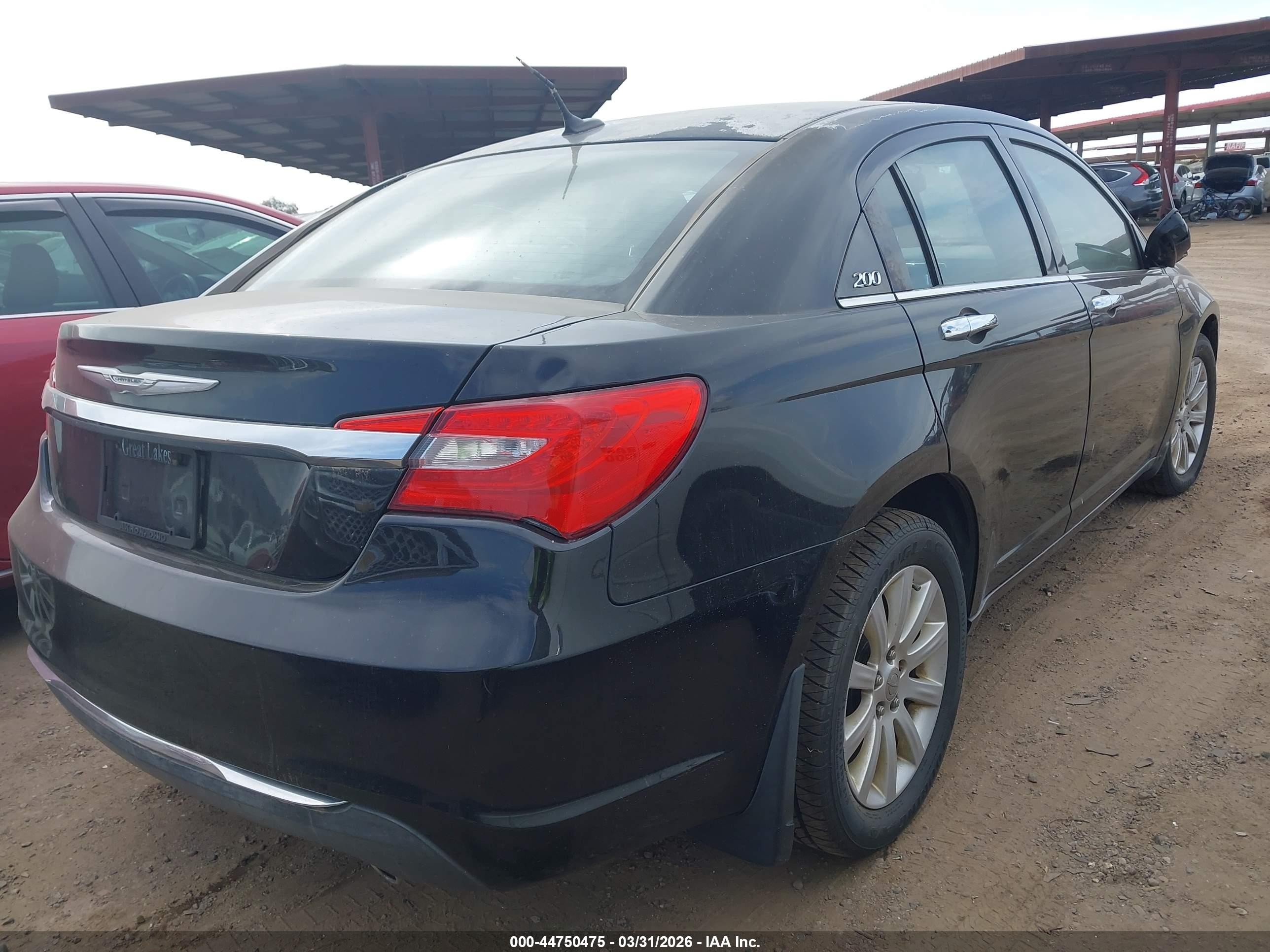 2014 Chrysler 200 Limited Черный vin: 1C3CCBCG1EN186106