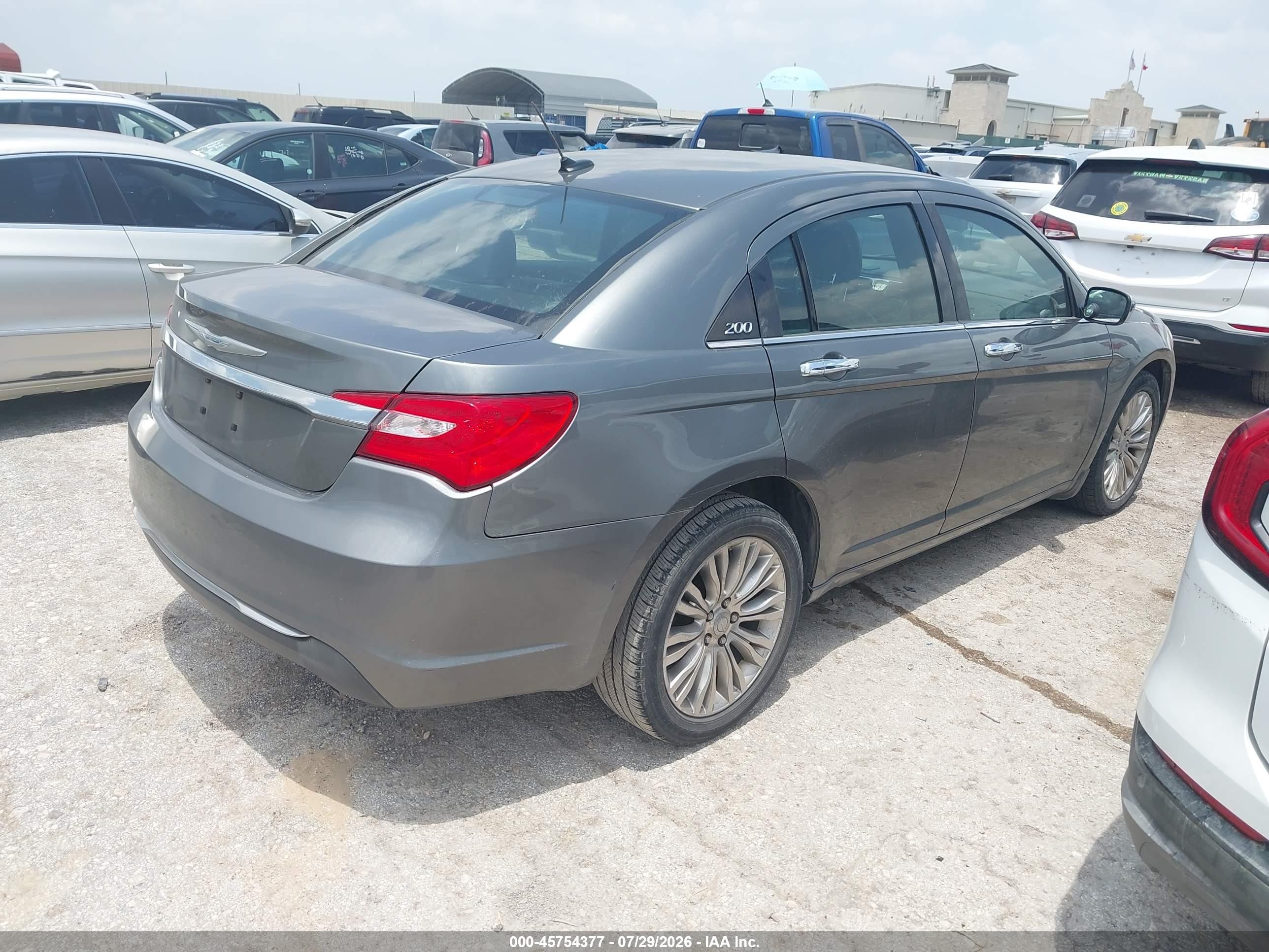 2012 Chrysler 200 Limited Gray vin: 1C3CCBCG2CN140524