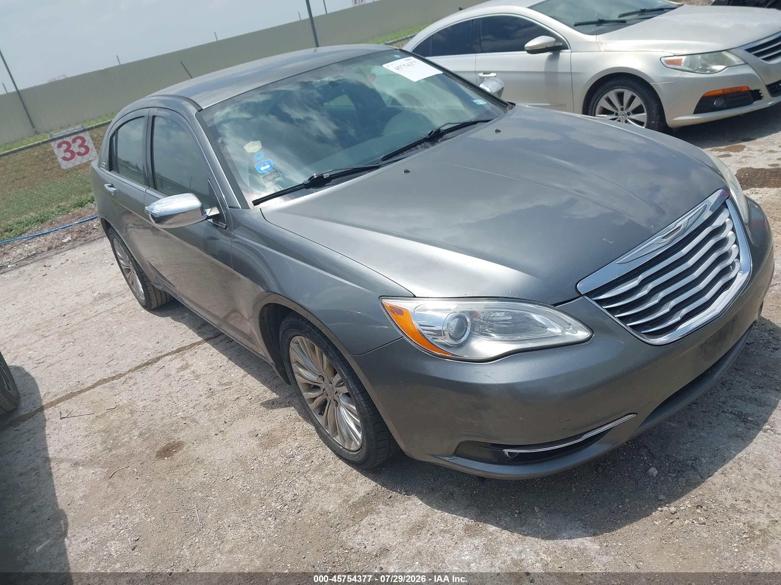 2012 Chrysler 200 Limited Gray vin: 1C3CCBCG2CN140524