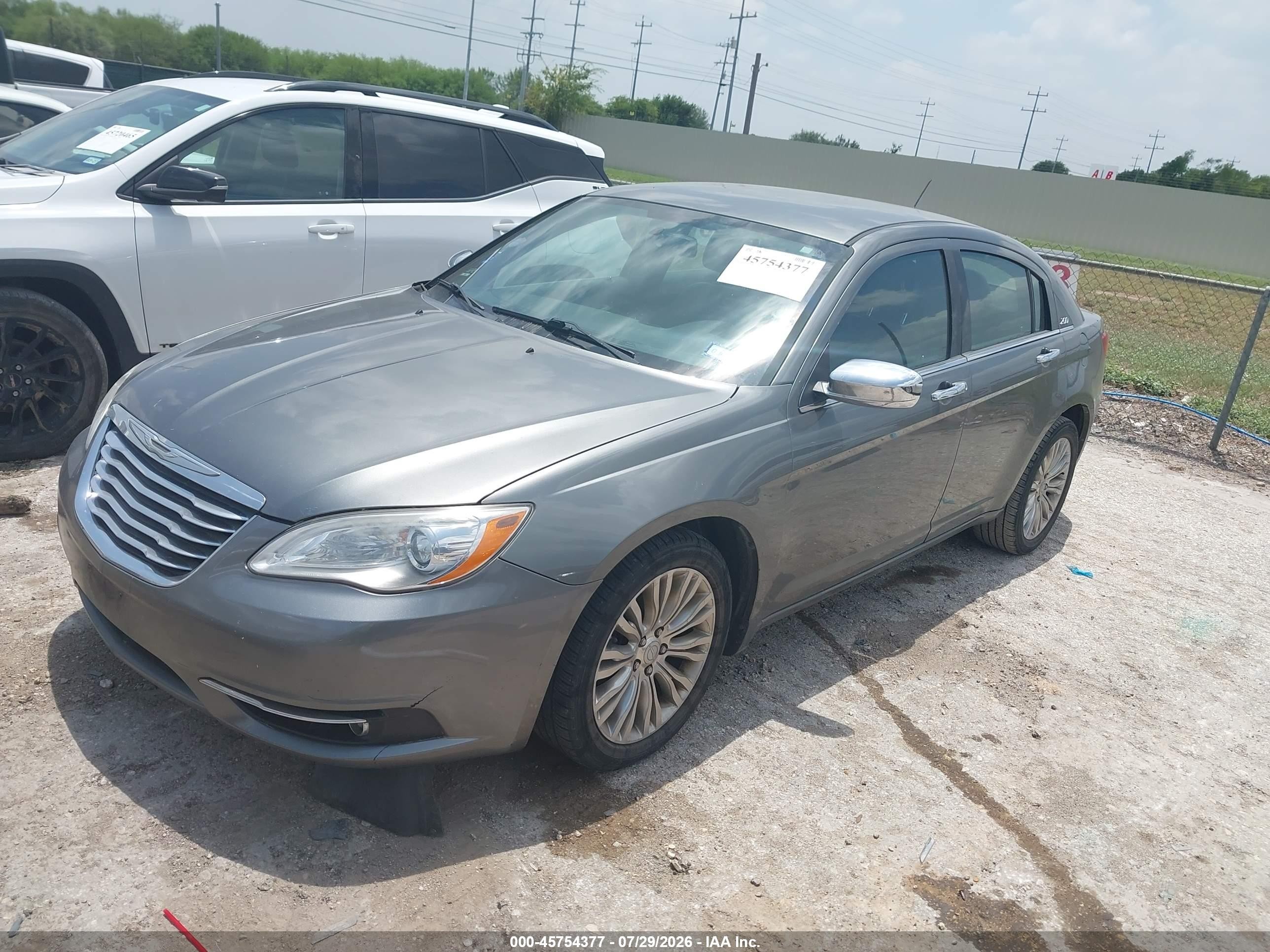 2012 Chrysler 200 Limited Gray vin: 1C3CCBCG2CN140524