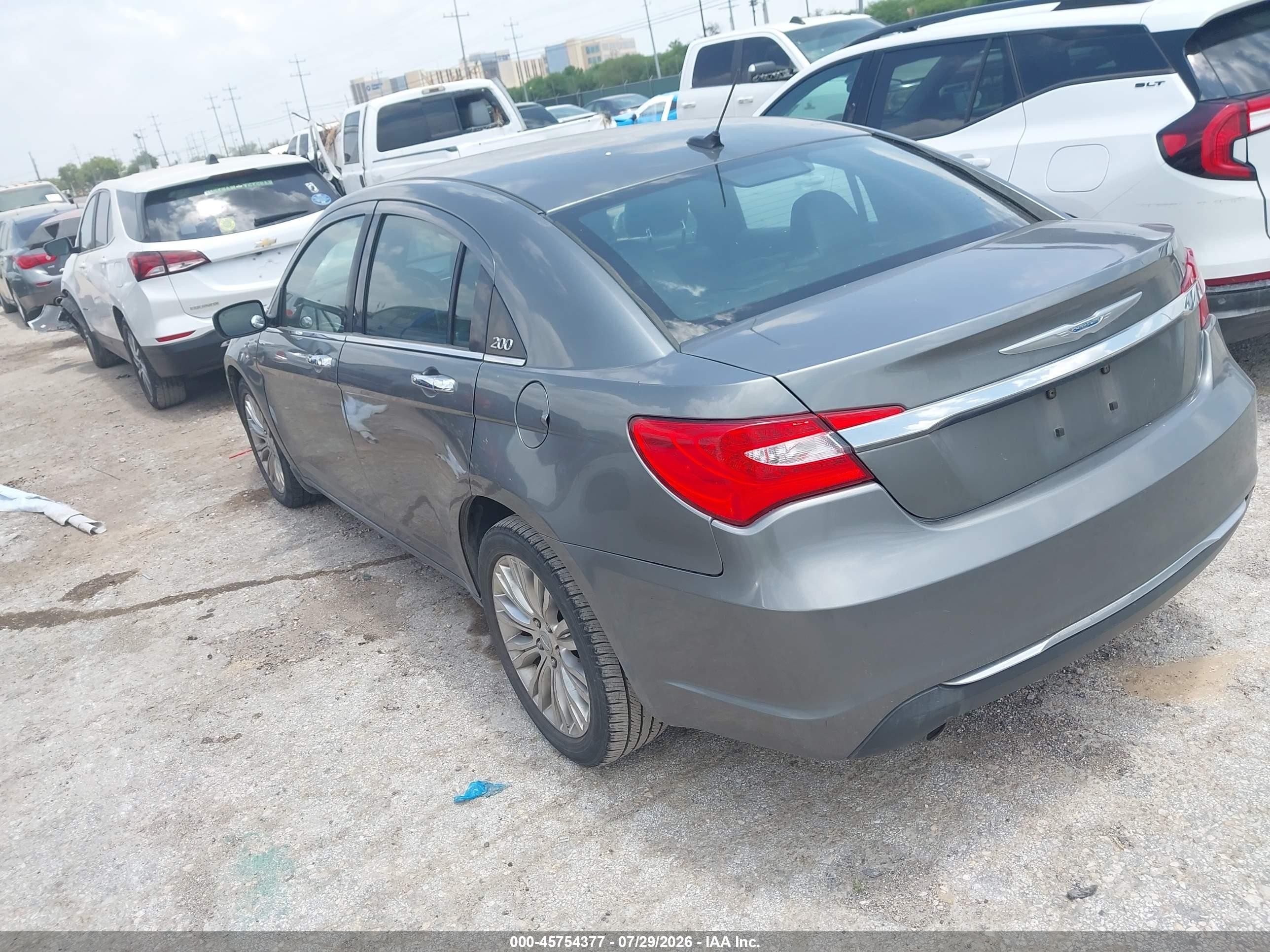 2012 Chrysler 200 Limited Gray vin: 1C3CCBCG2CN140524